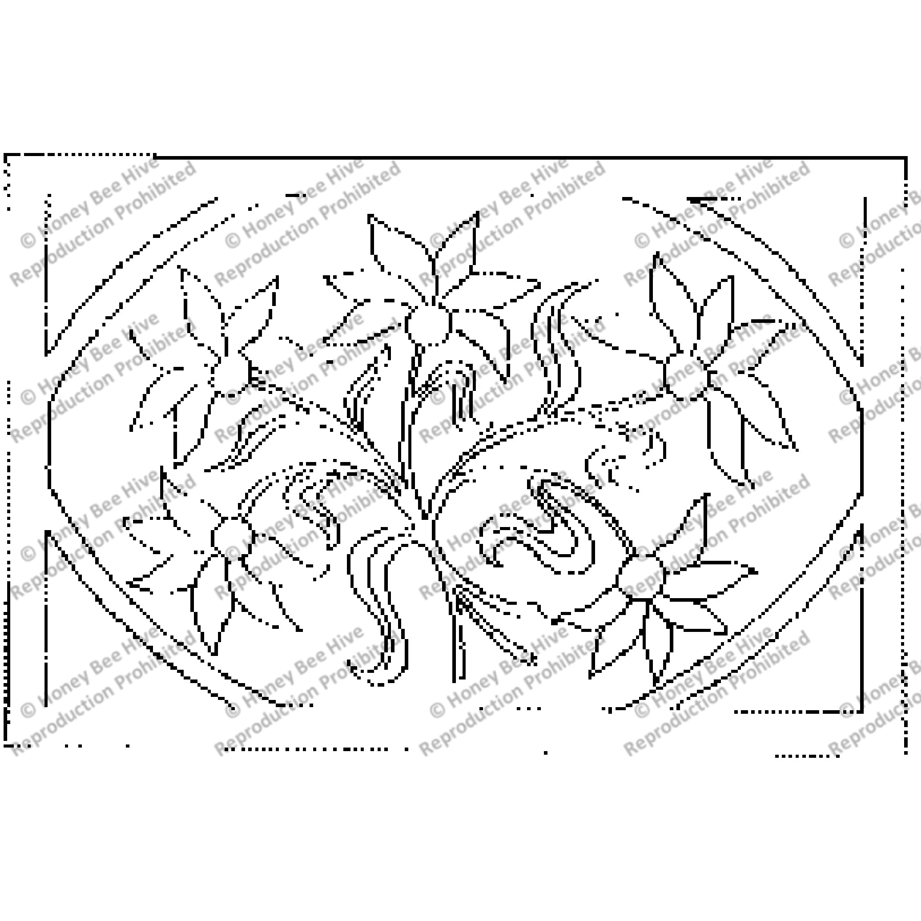 Bouquet, rug hooking pattern