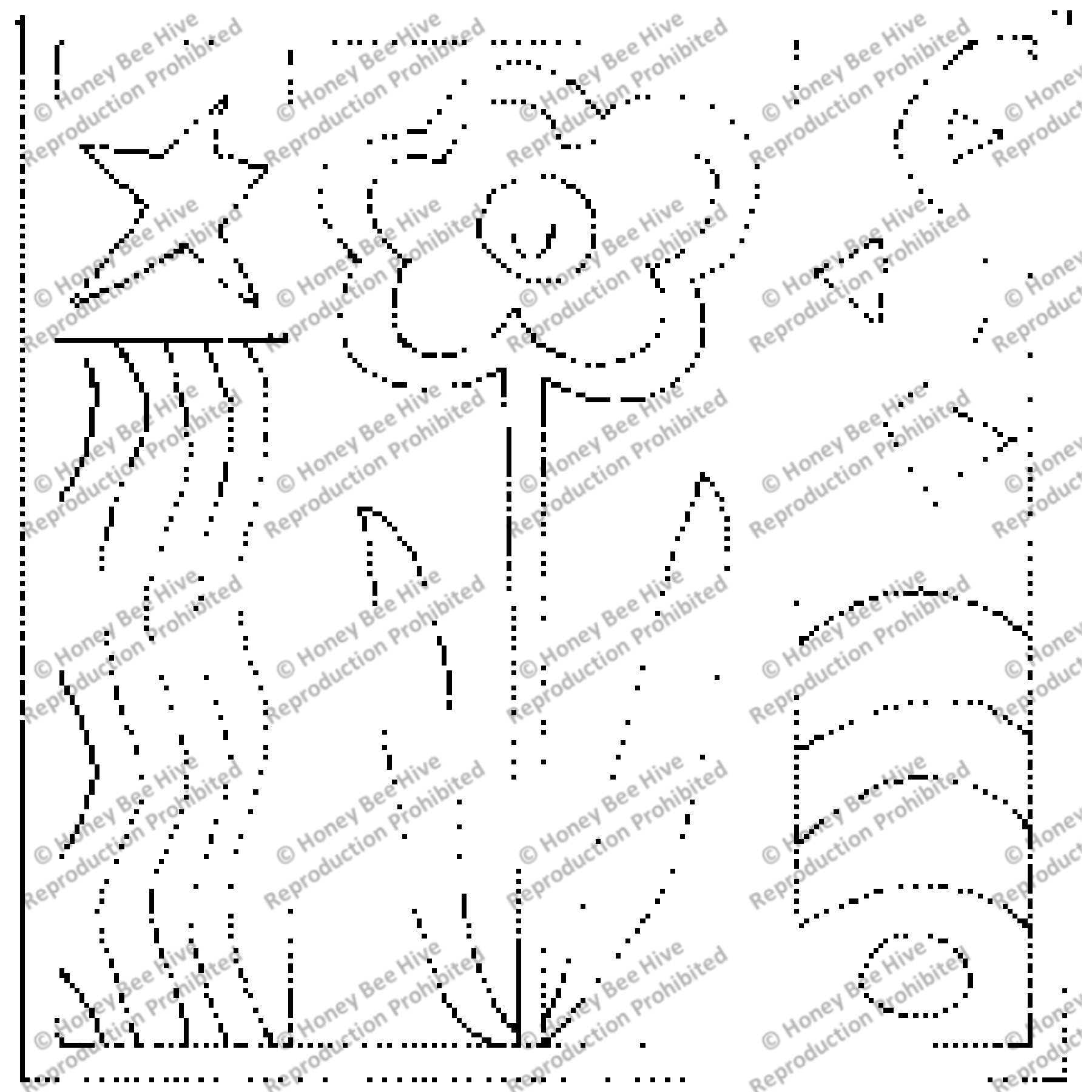 Victory Flowers, rug hooking pattern