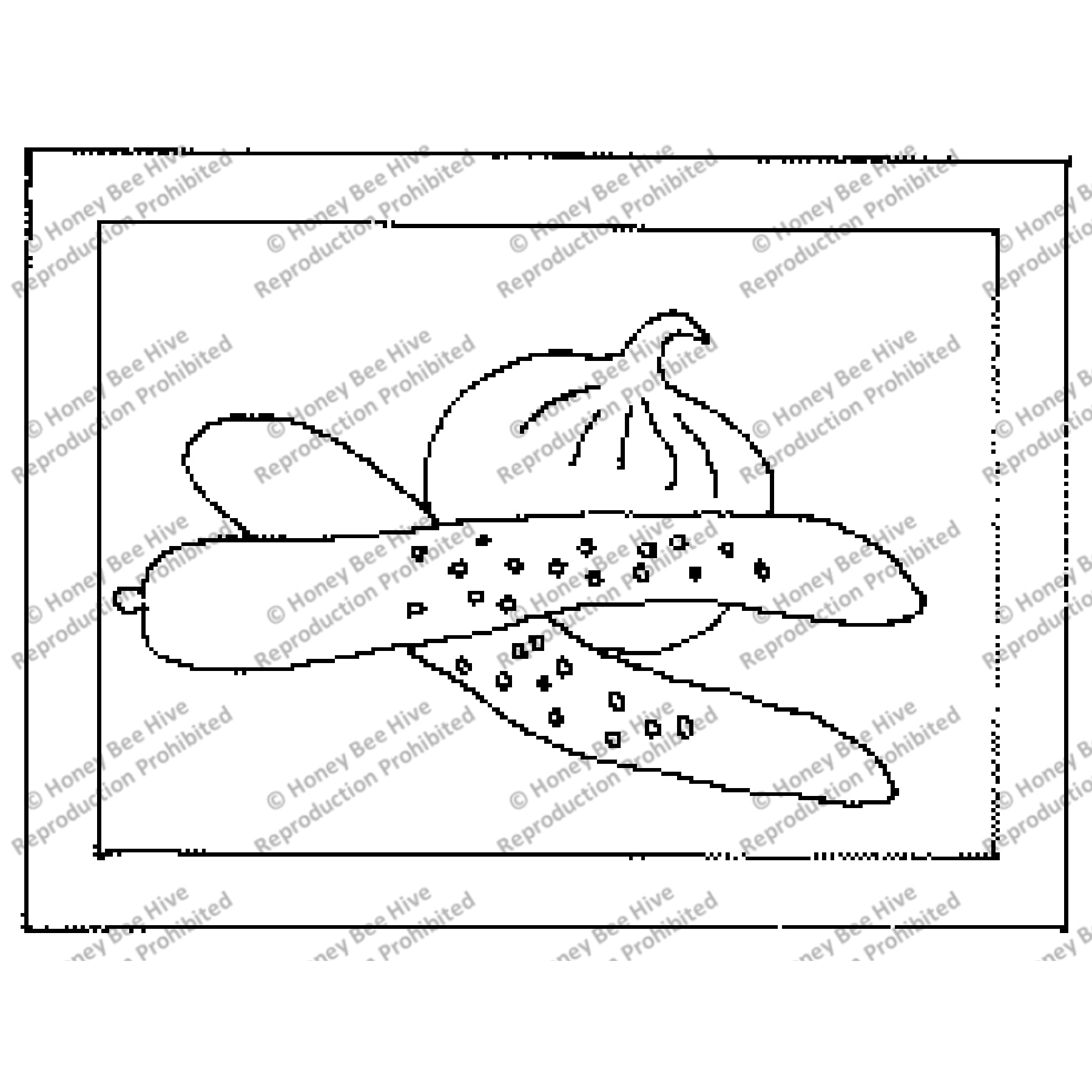 Cucumbers, rug hooking pattern