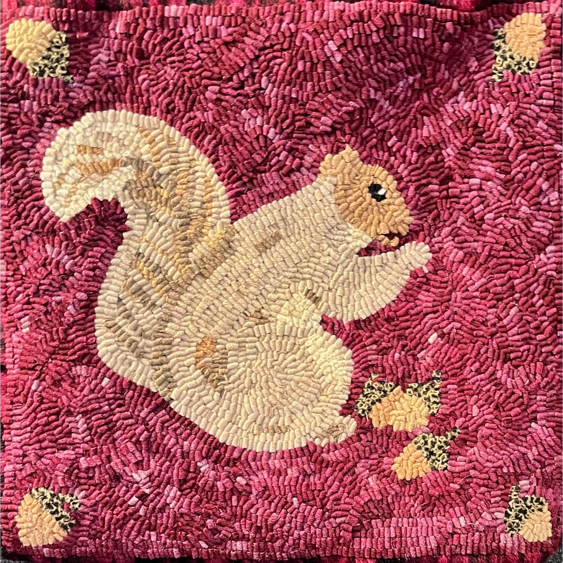 Nuts, rug hooked by Ania Knap