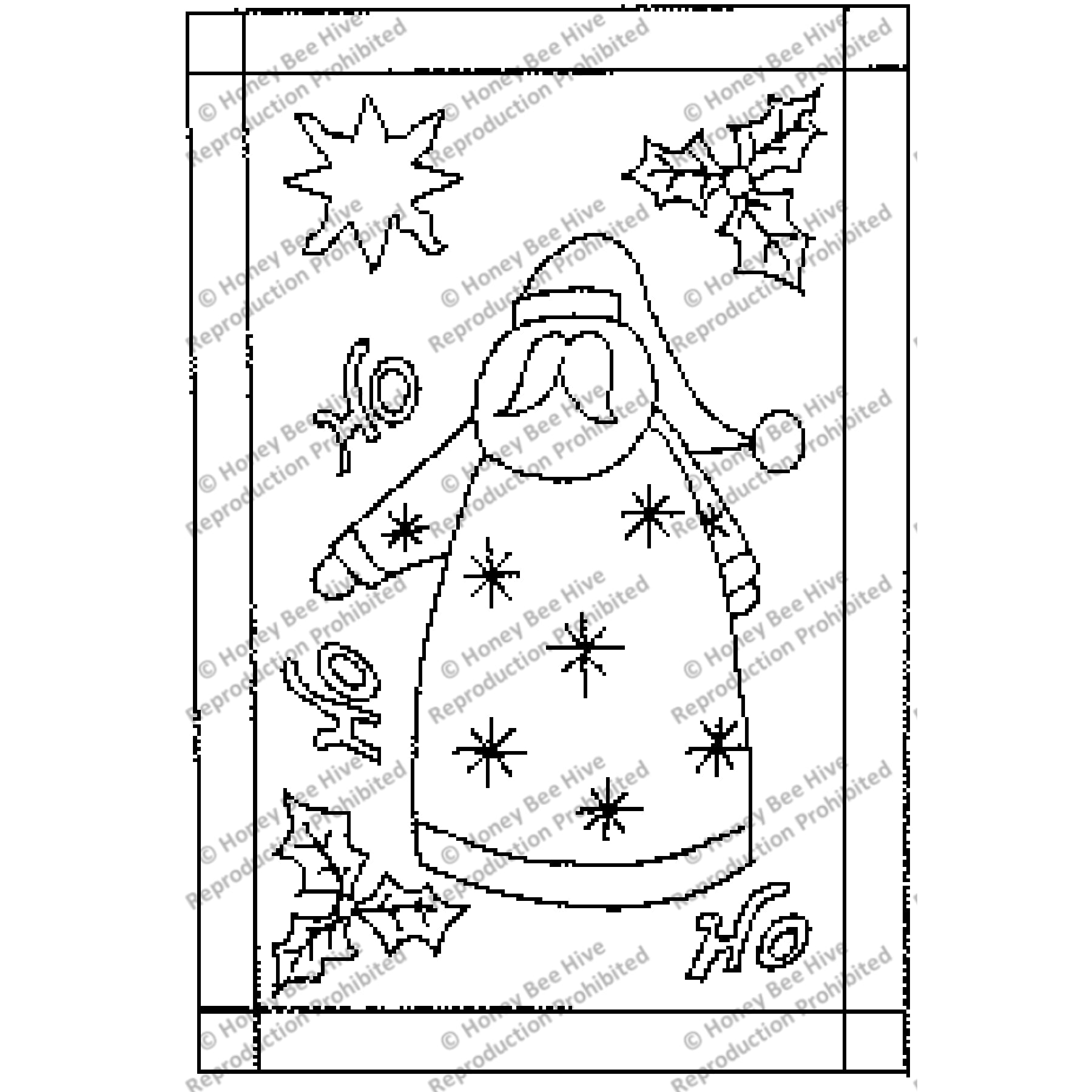 Ho,Ho,Ho, rug hooking pattern