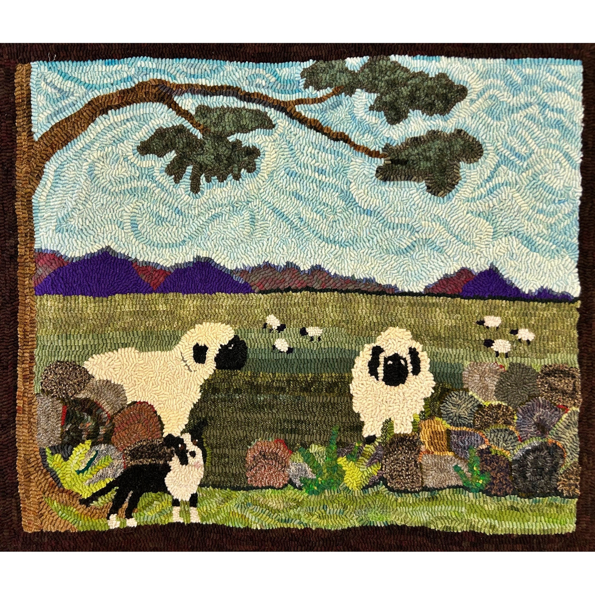 Ewe Too, rug hooked by Candy Allen