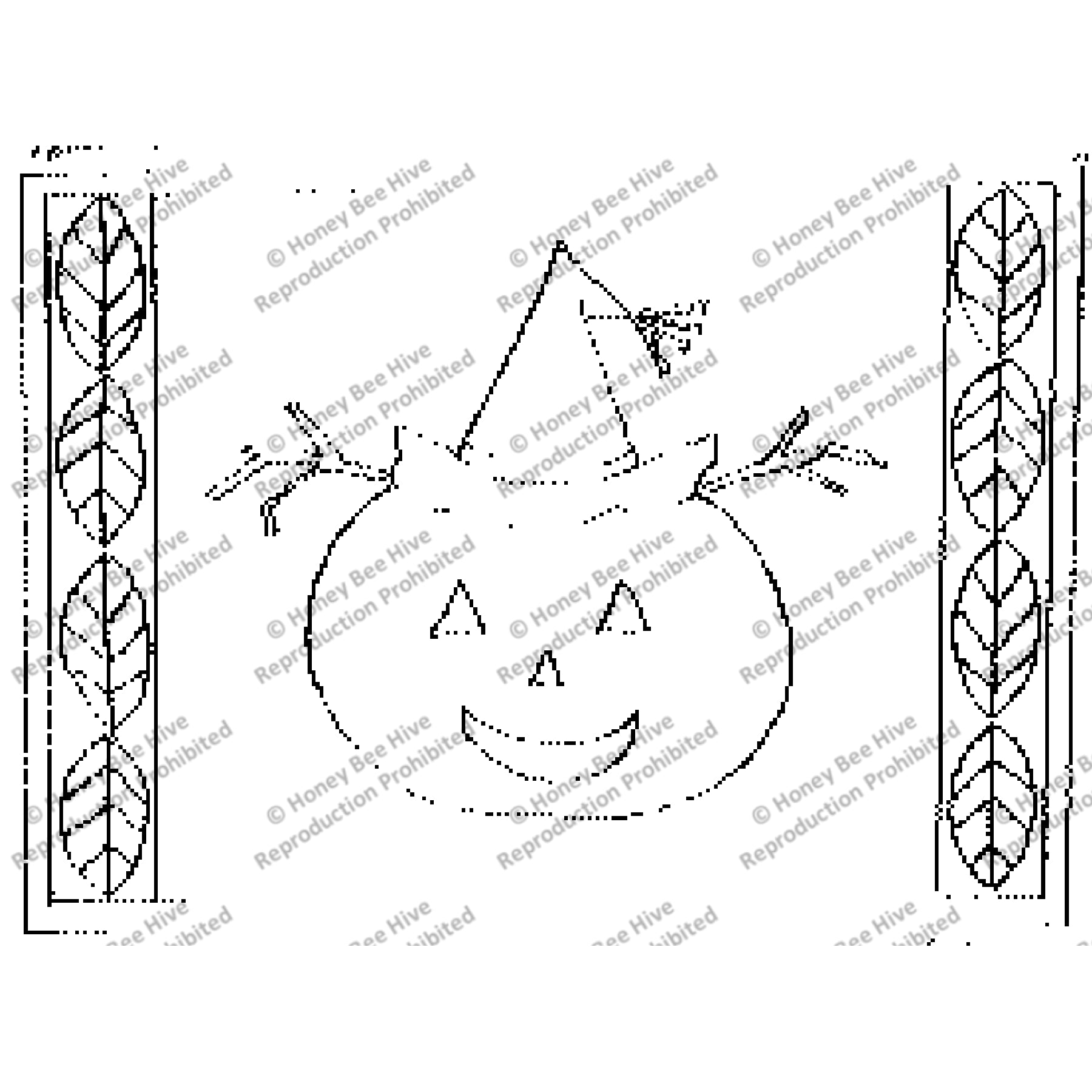 Jack-O-Lantern, rug hooking pattern