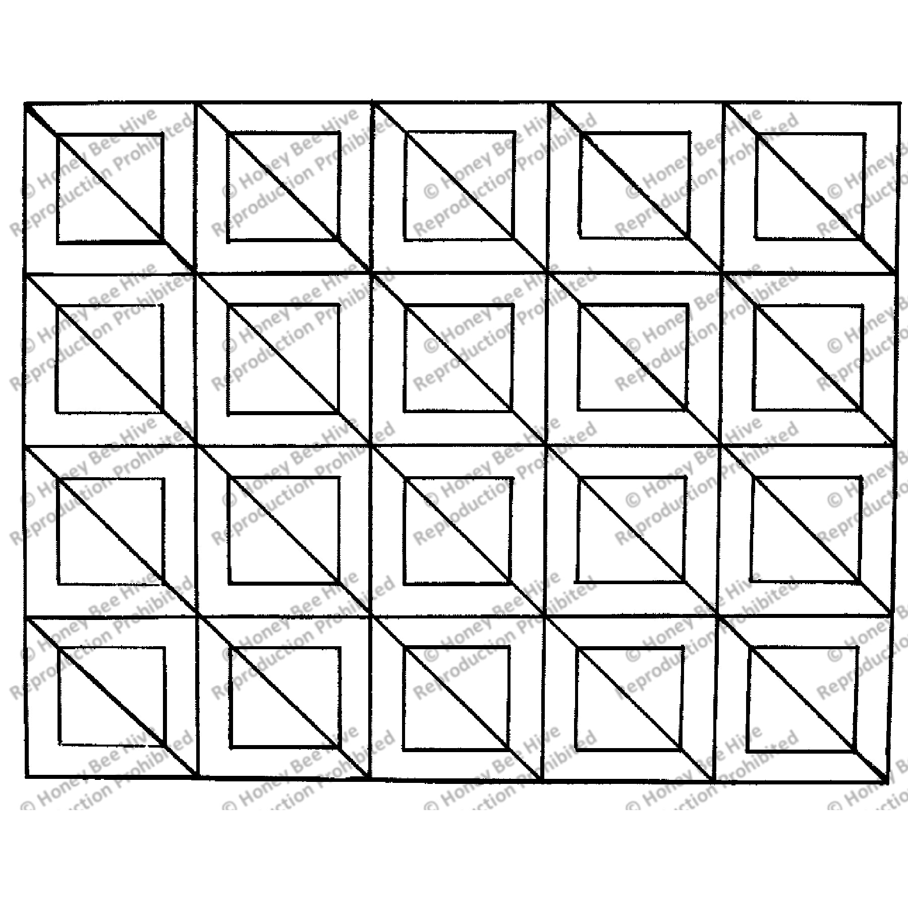 Rug Hooking Pattern: Split Geometric (PR1267) | Honey Bee Hive Rug ...