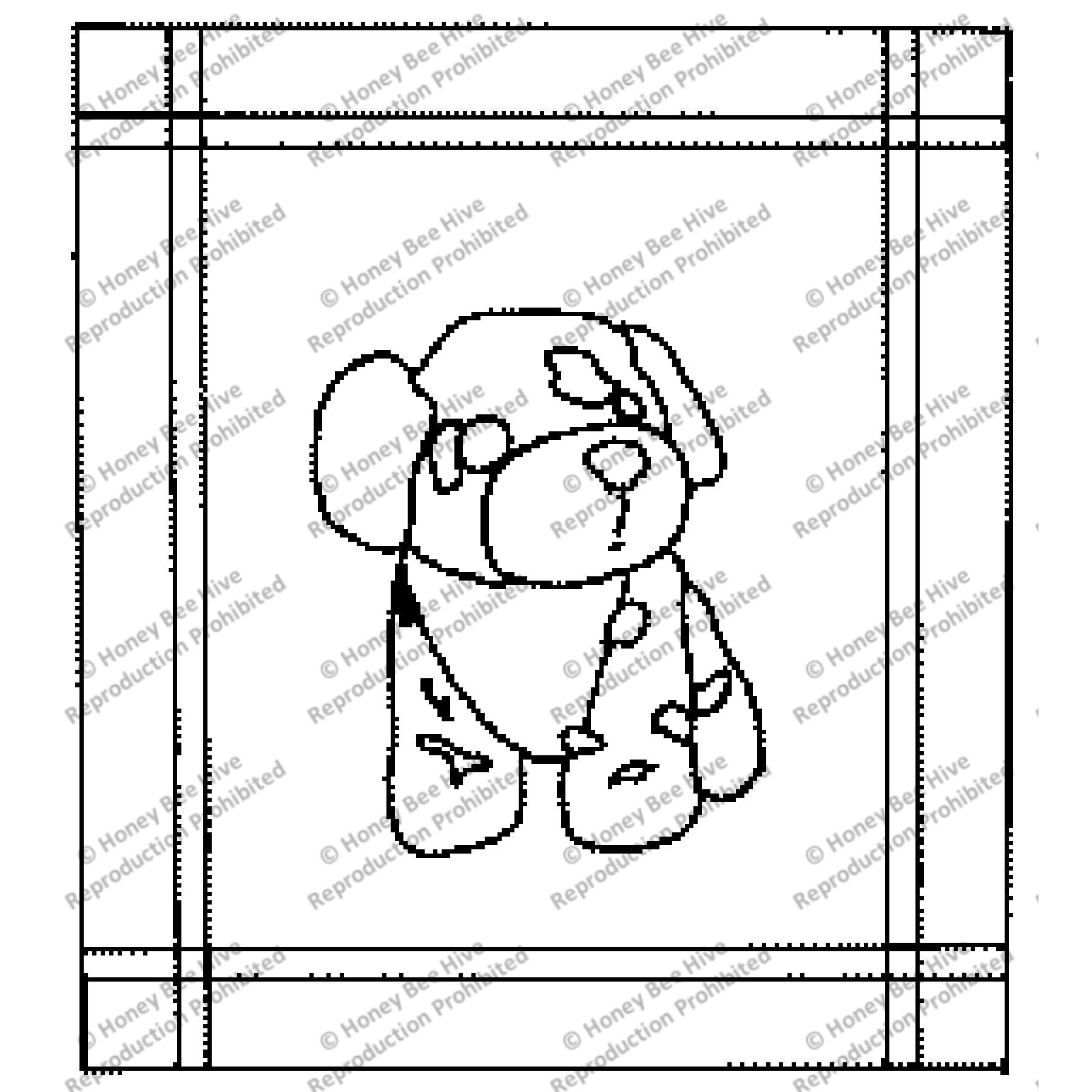 Puppy, rug hooking pattern