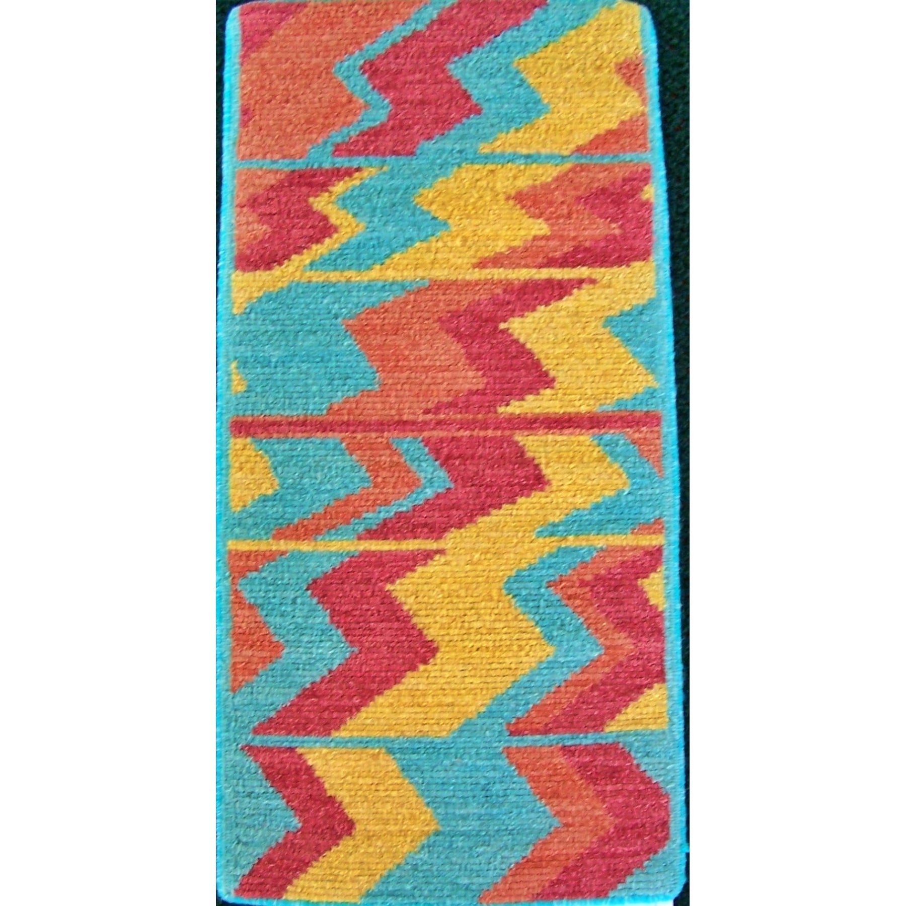 Mexican Runner, rug hooked by Chris Elliot