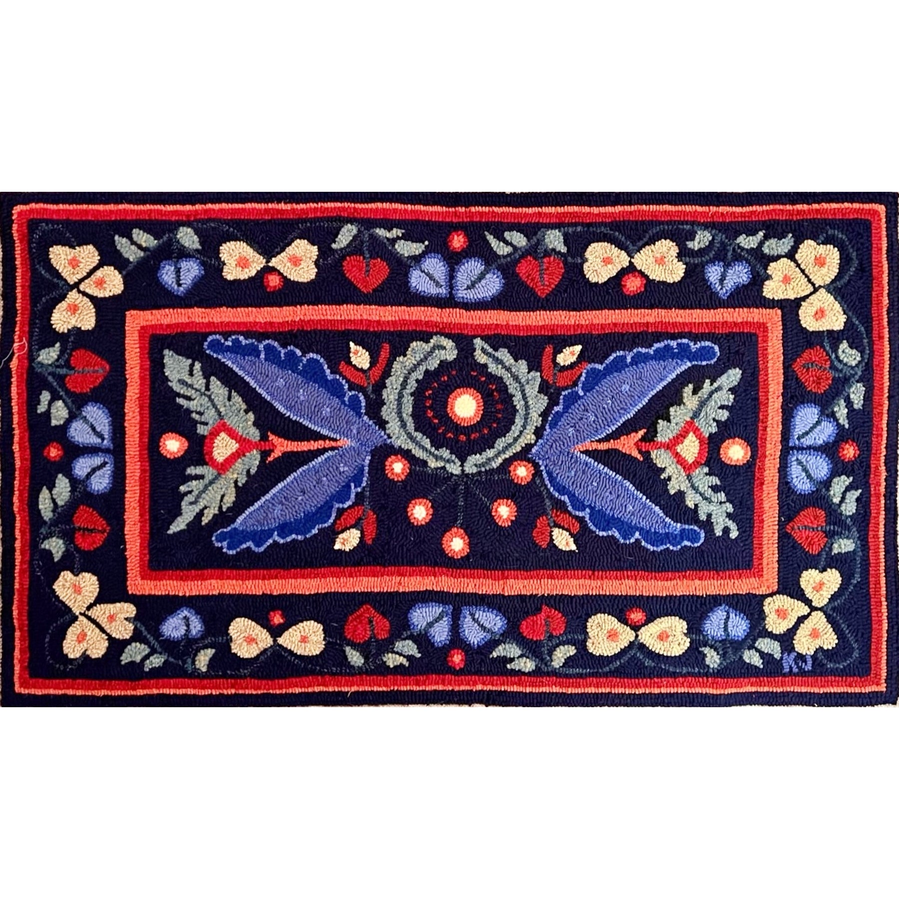 Polish Wedding Rug, rug hooked by Krista Johnson (adapted)