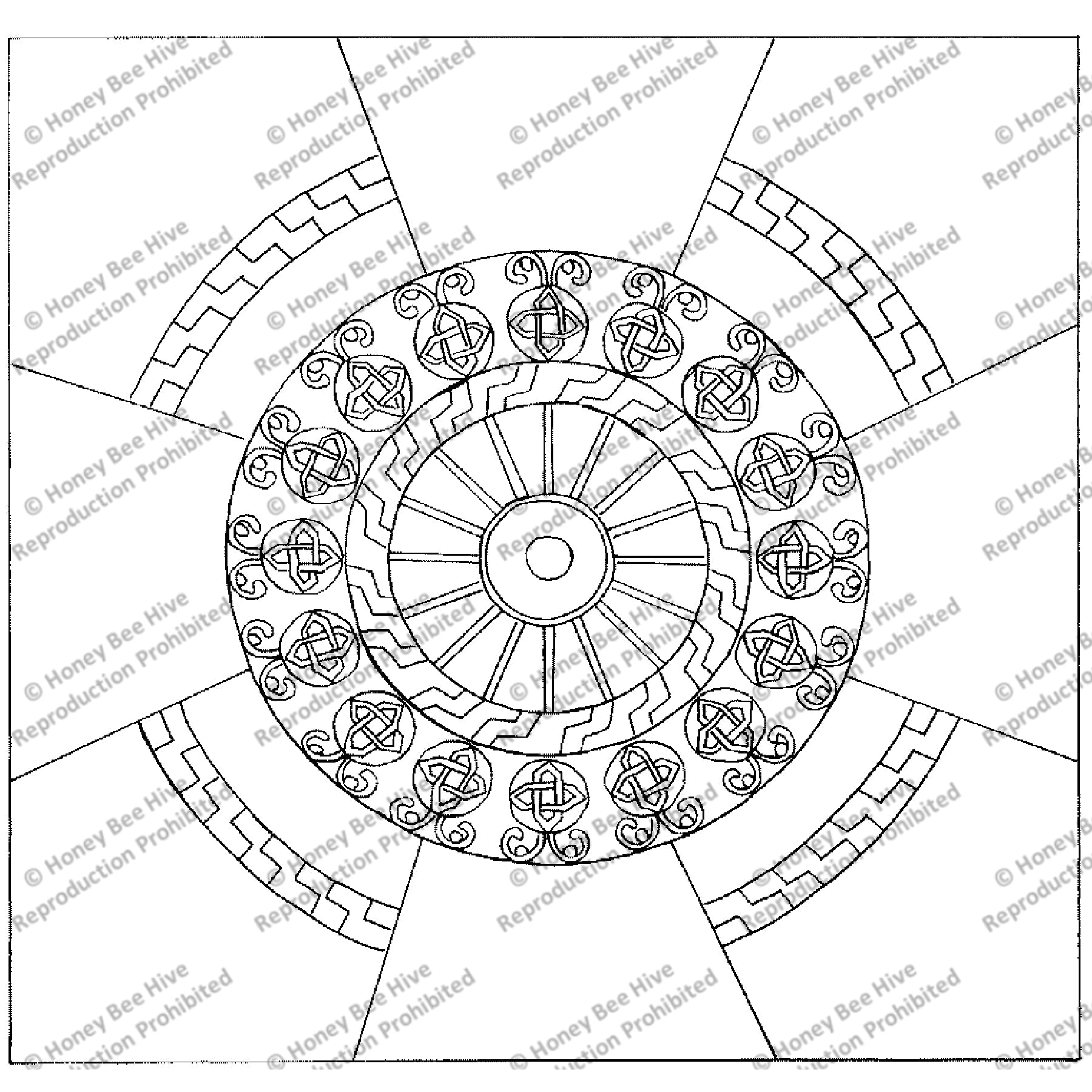 Cross Of The Celtic, rug hooking pattern