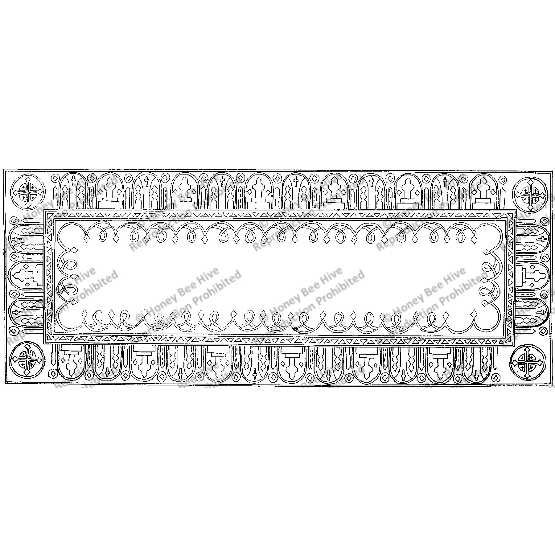 Cathedral Enchantment, rug hooking pattern