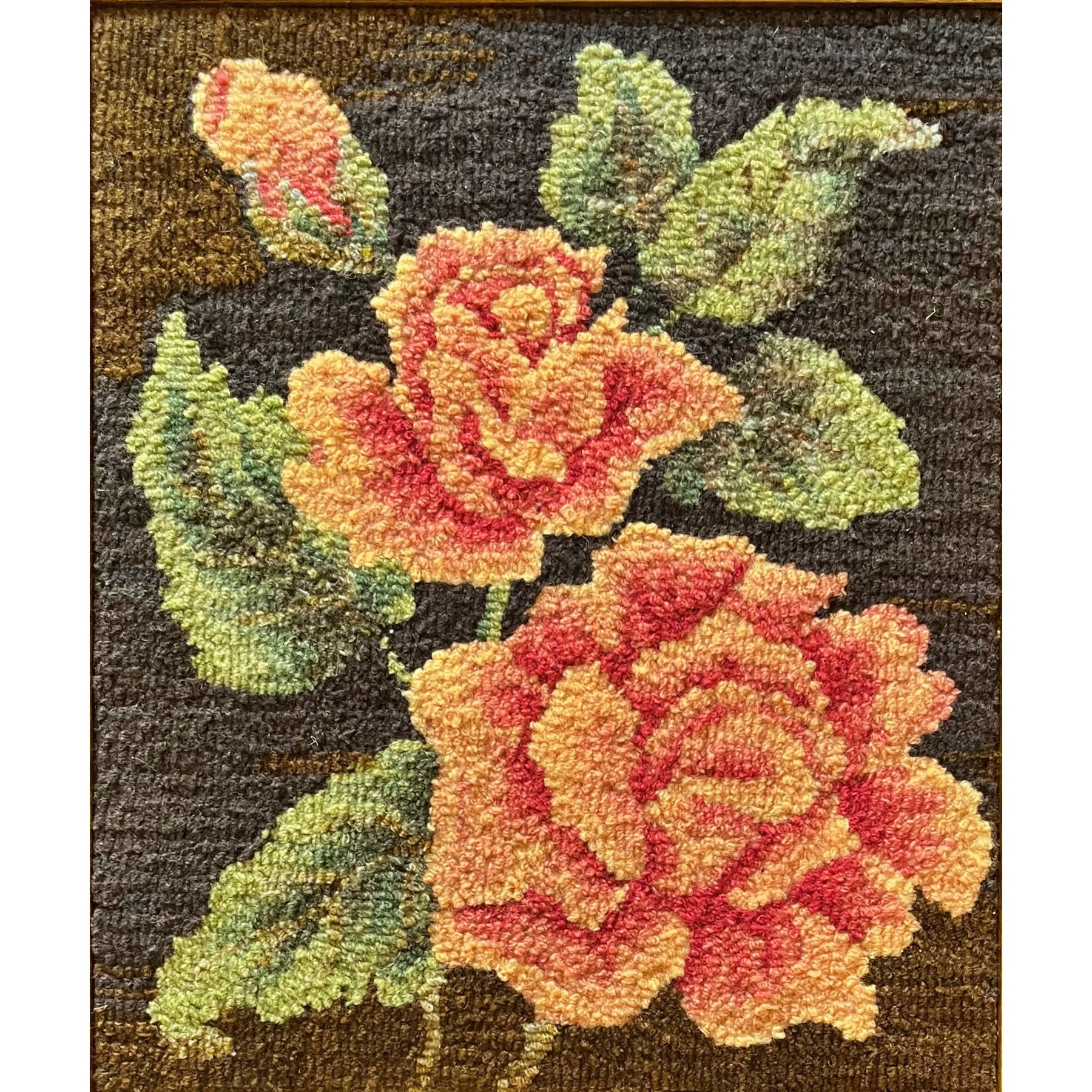Rose, rug hooked by Jane McGown Flynn