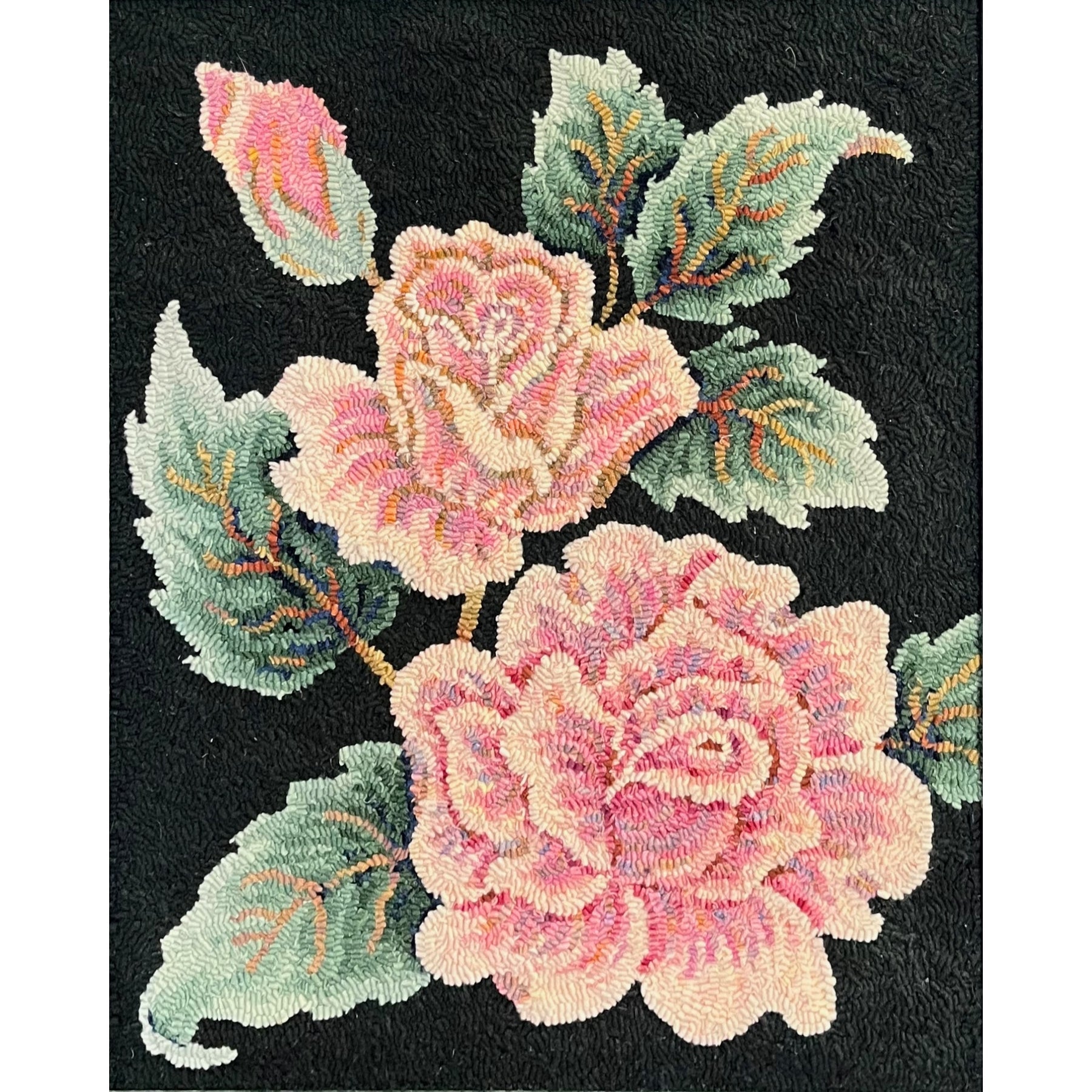 Rose, rug hooked by Stacey Van Dyne