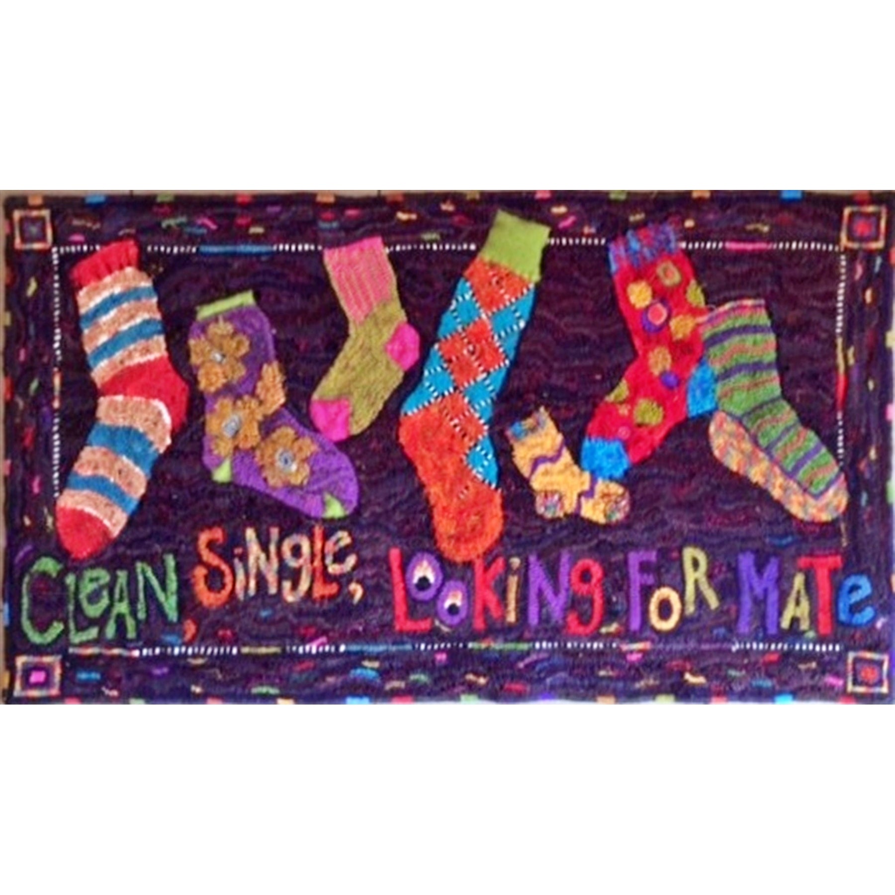 No Two Alike, rug hooked by Fritz Mitnick