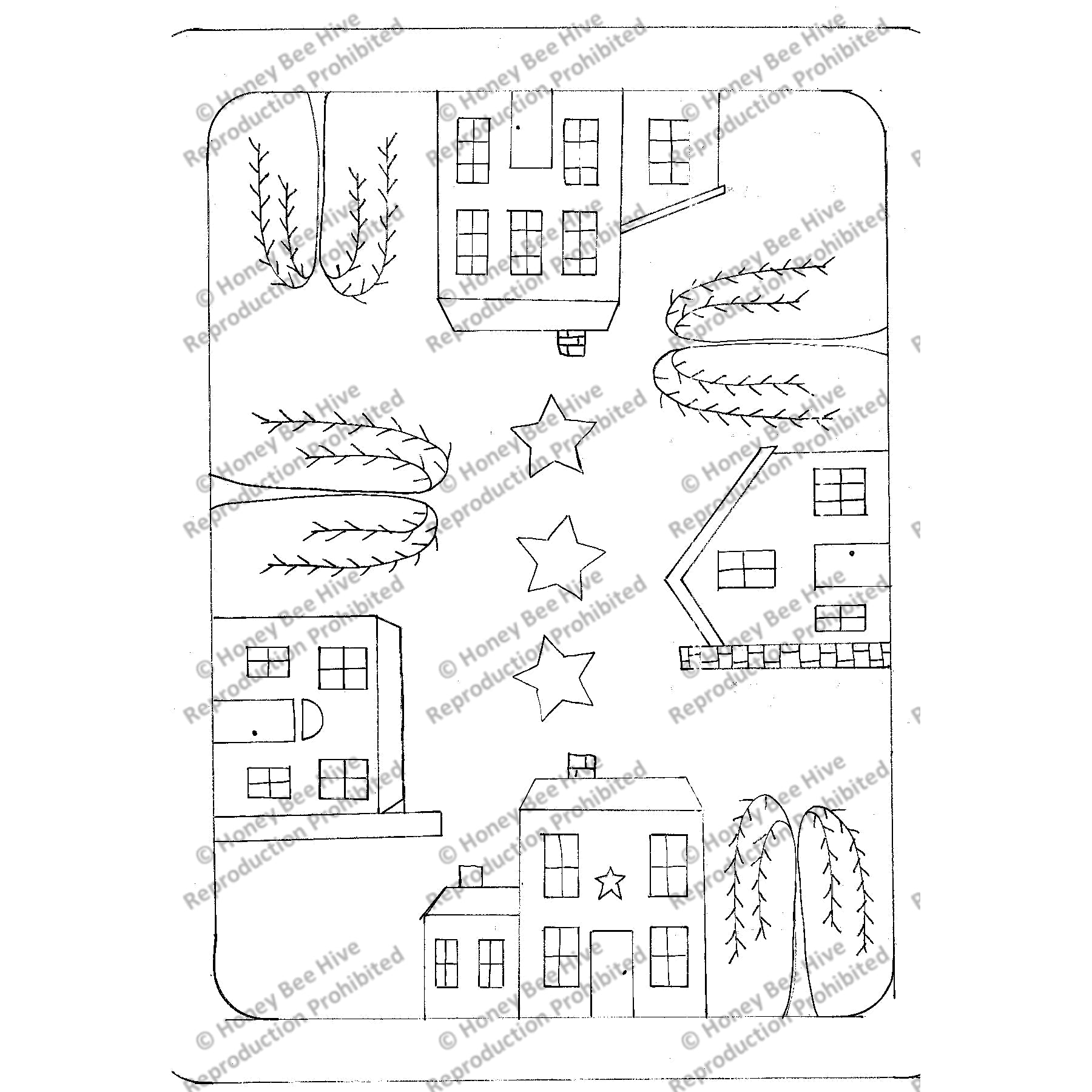 Our Block, rug hooking pattern