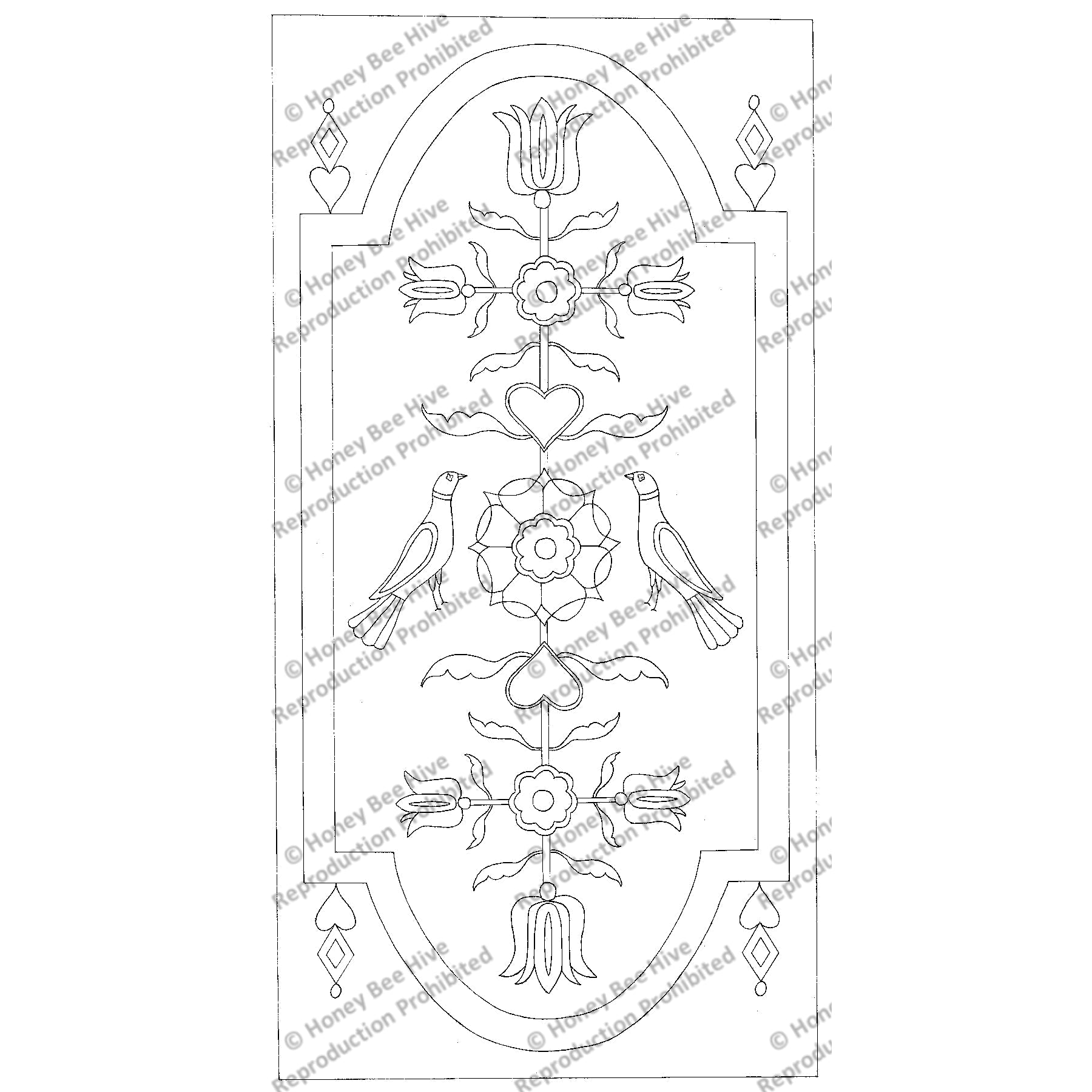 Pennsylvania Dutch, rug hooking pattern