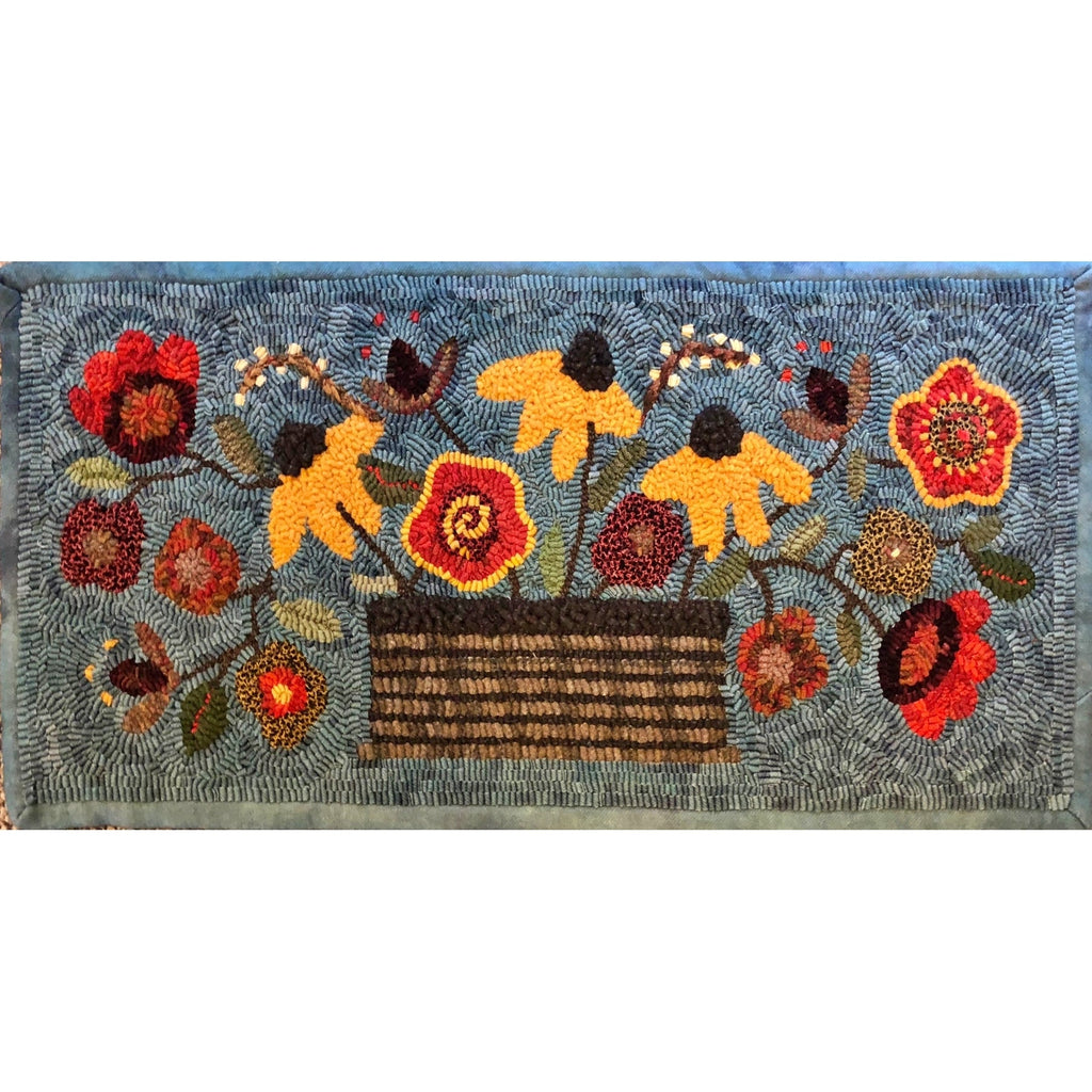 Spring Hooked Rugs Rug Hooking Pattern: Spring Basket (PR1572) | Honey Bee Hive Rug ...