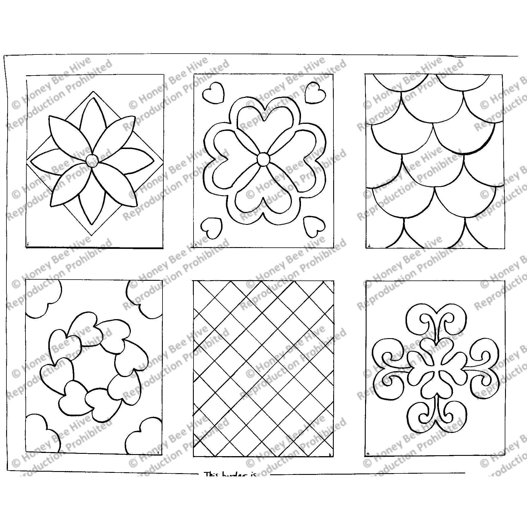 Quilt Squares, rug hooking pattern