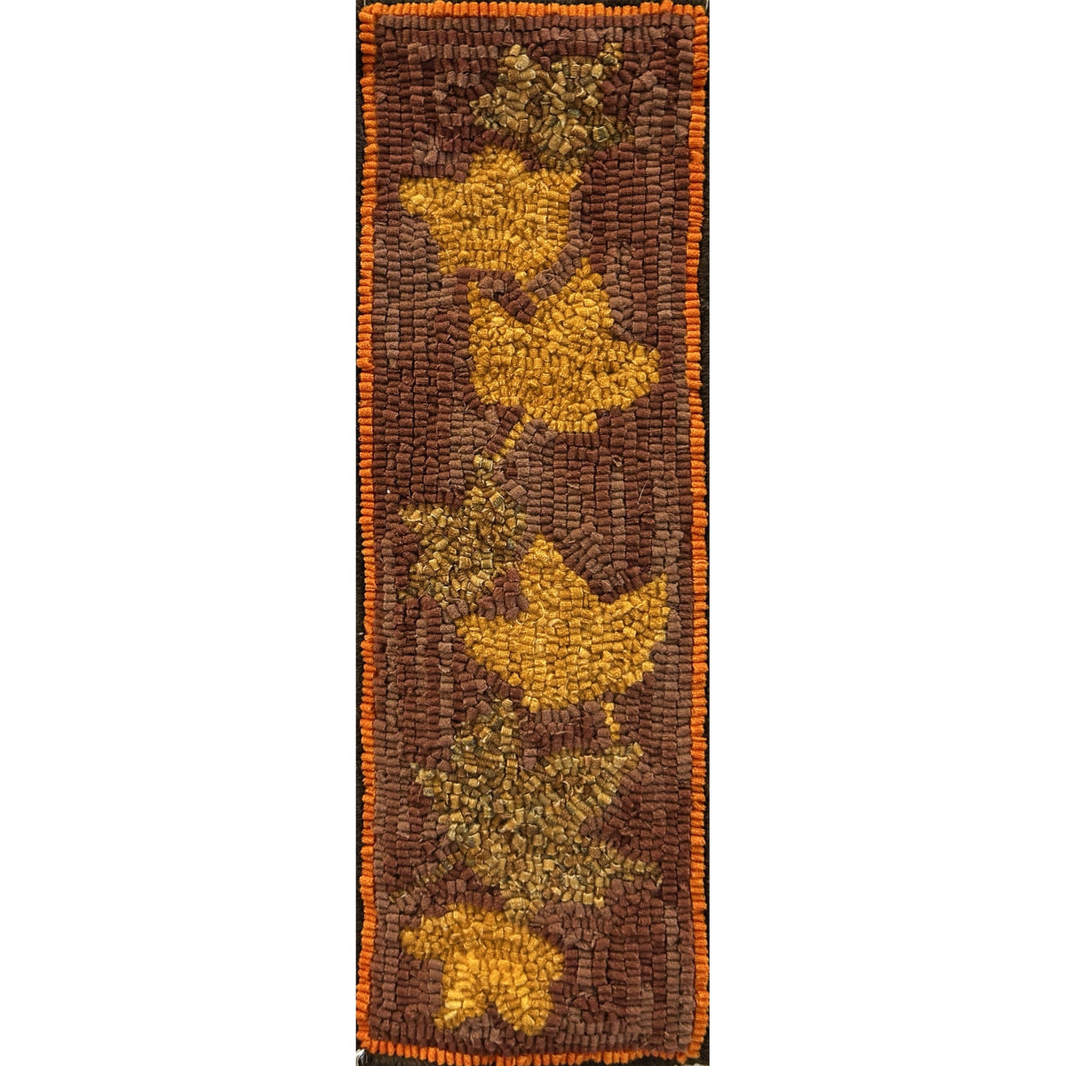 Fall, rug hooked by Dave Brooks
