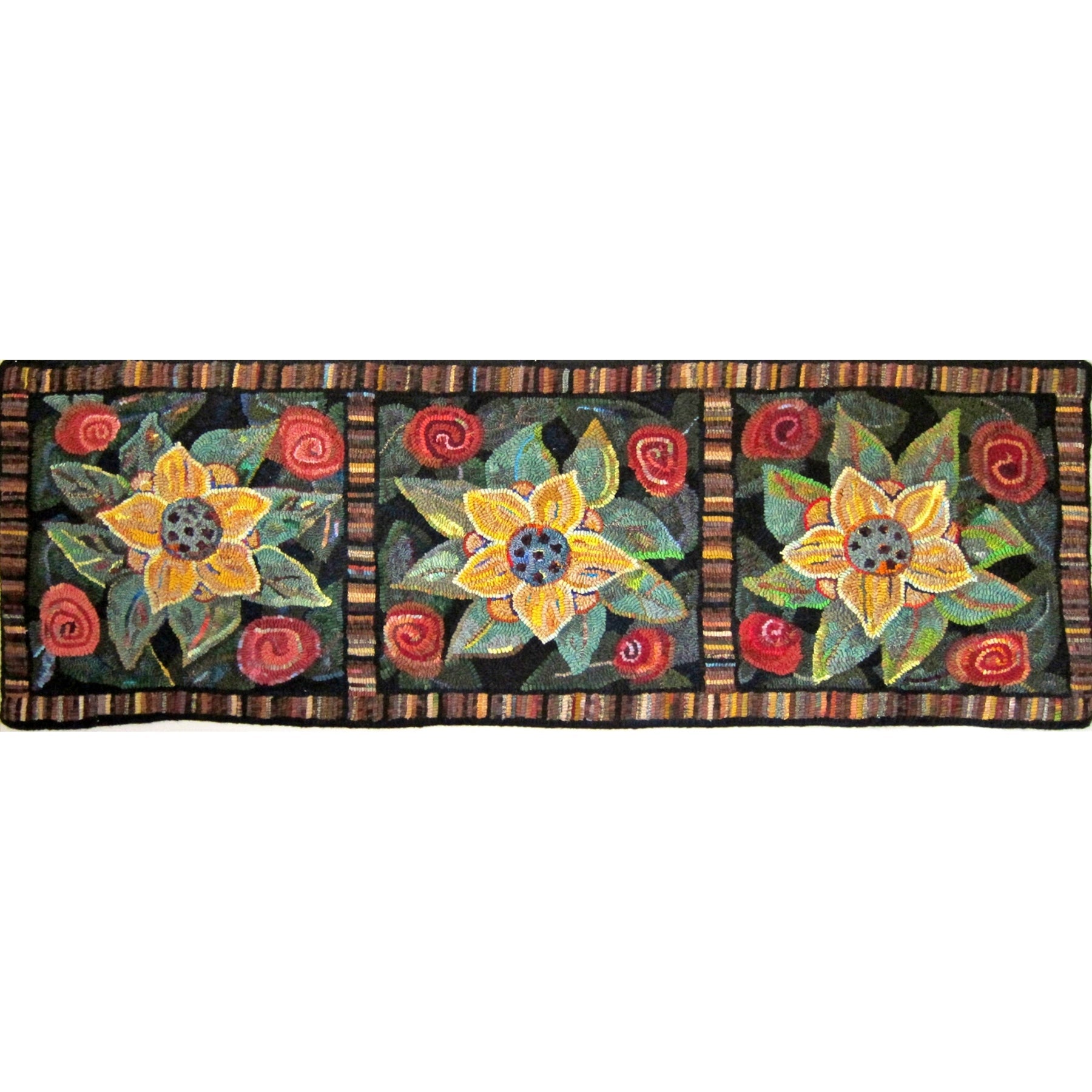 Padula Runner, rug hooked by Cheryl Bollenbach