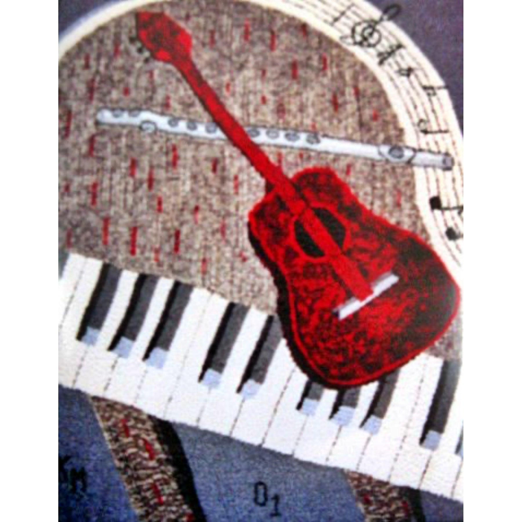 Music, rug hooked by Karen Maddox