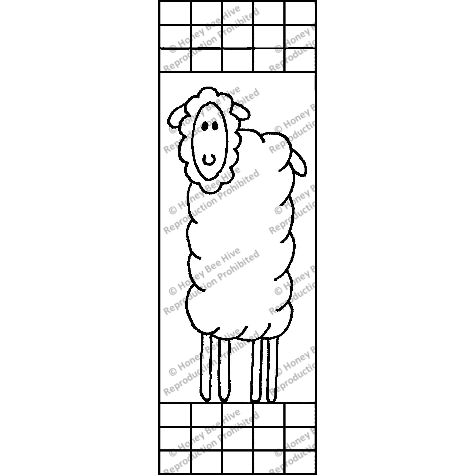 Baa, rug hooking pattern