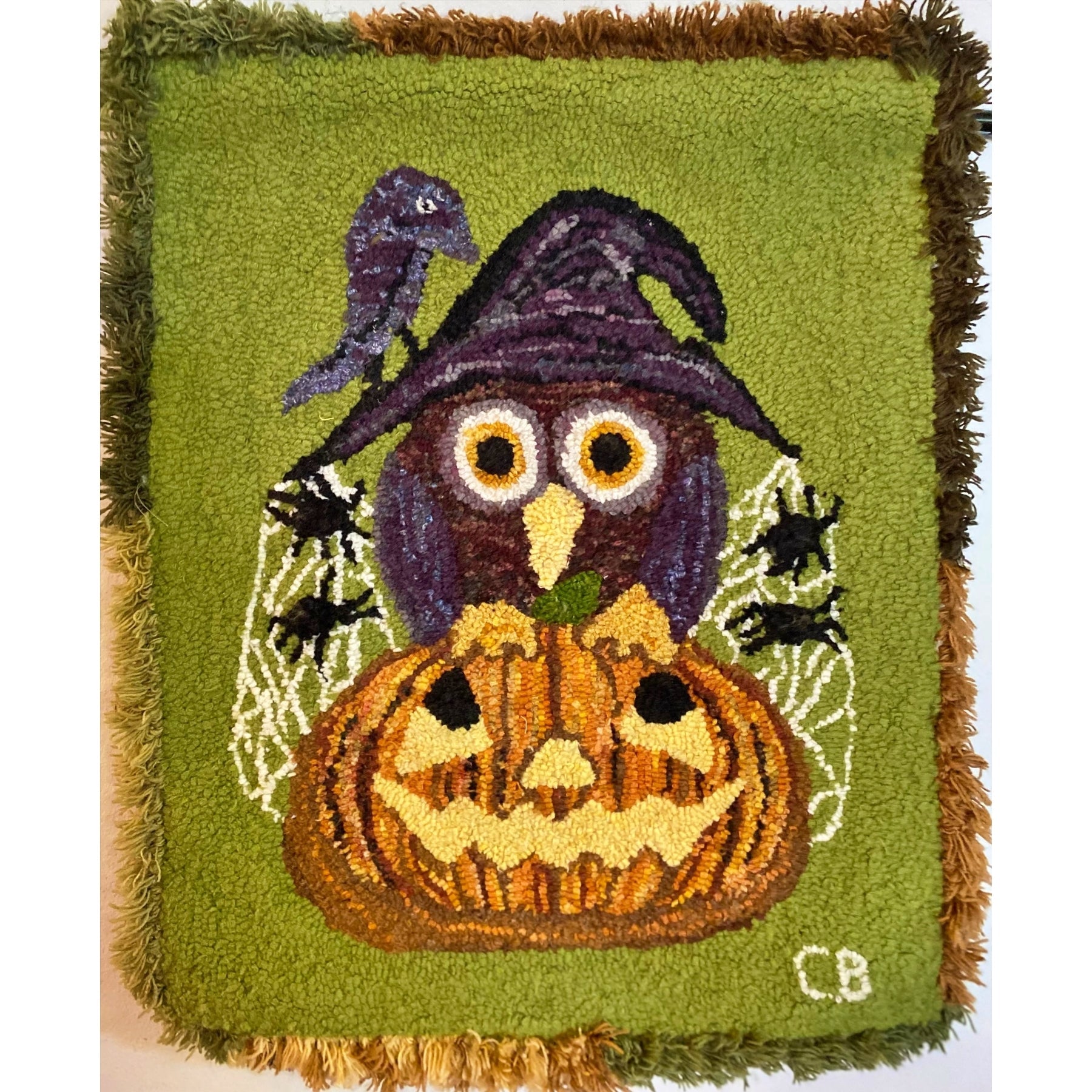 Who Goes There?, rug hooked by Catherine Basich