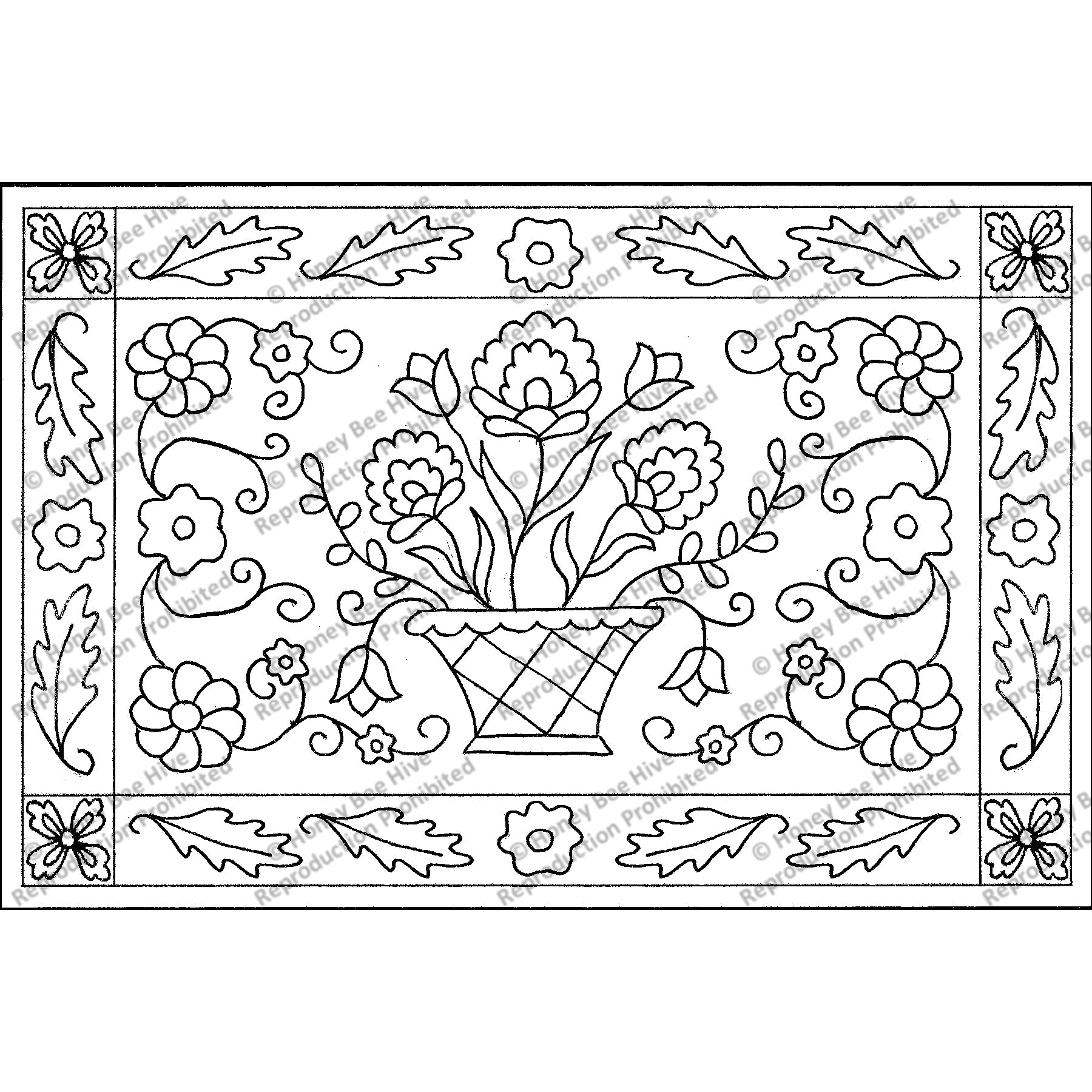 Janie's Rug, rug hooking pattern