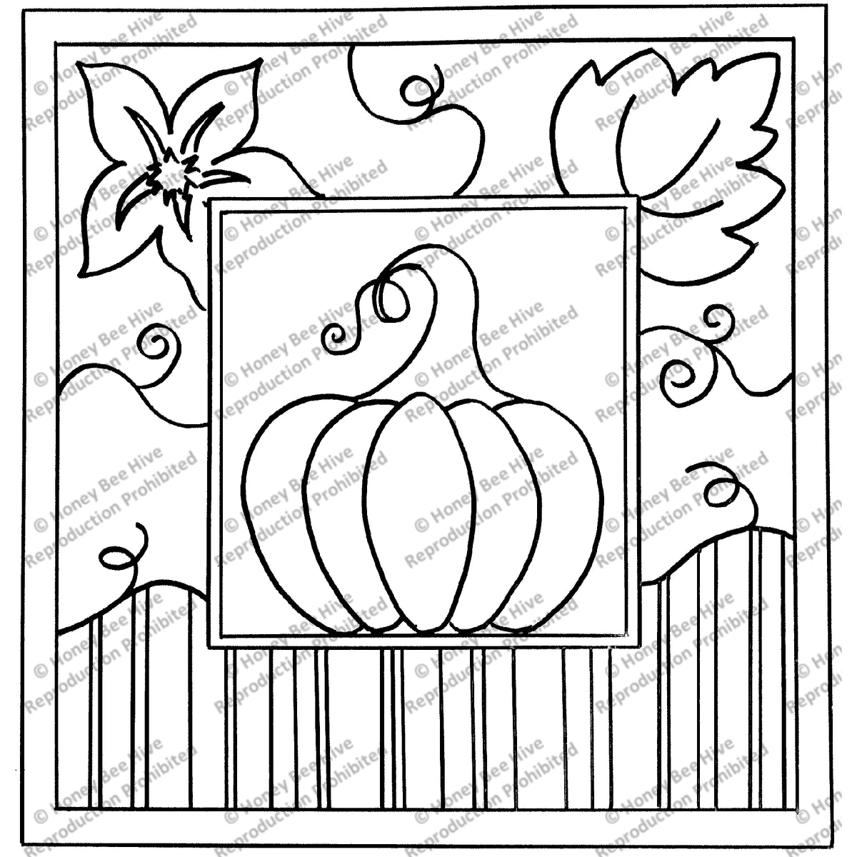 Pumpkin Patch, rug hooking pattern
