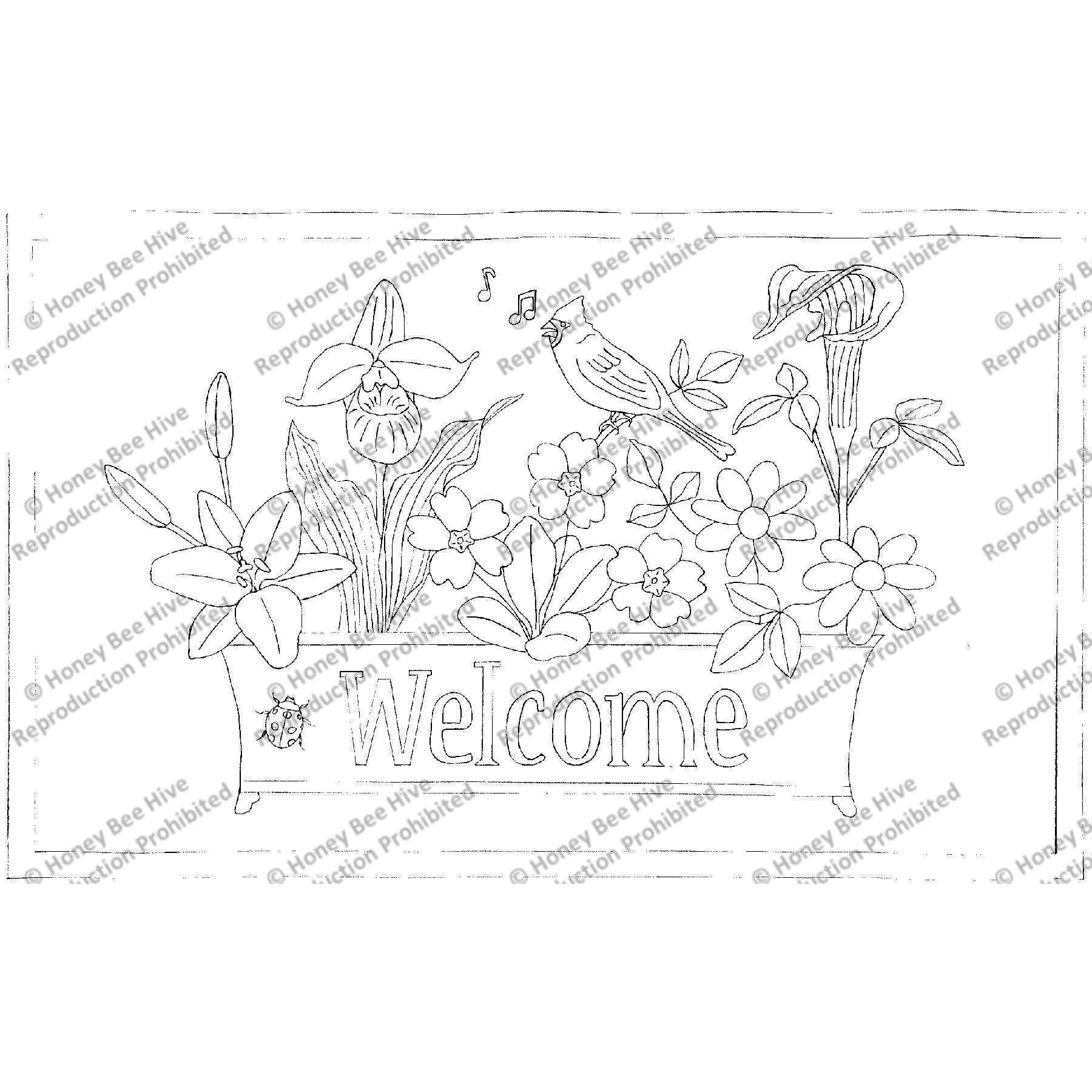 Welcome, rug hooking pattern