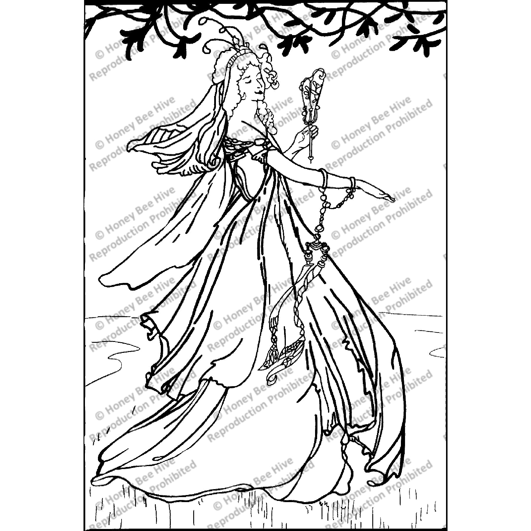 Cinderella, ill. Arthur Rackham, 1909, rug hooking pattern