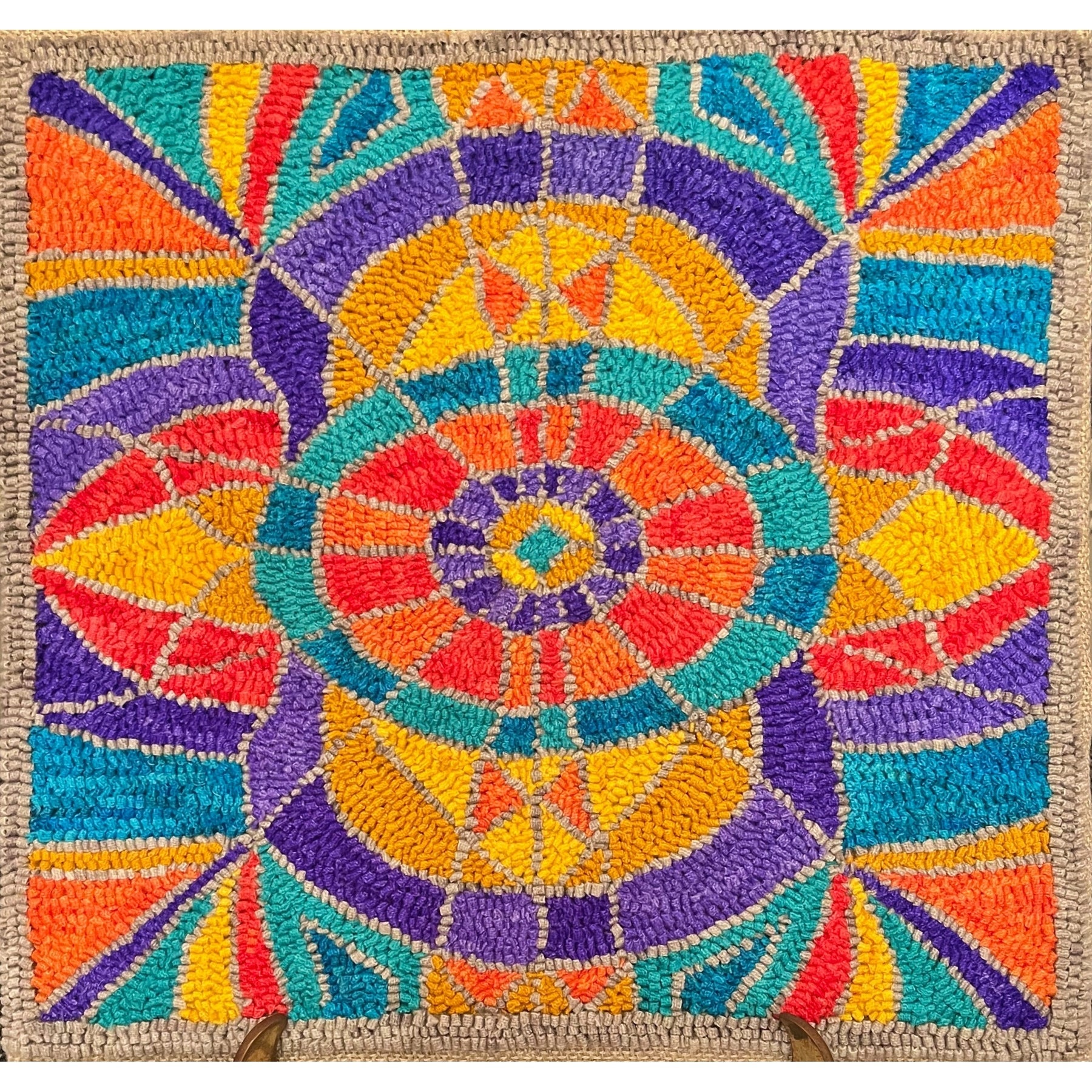 Azalea, rug hooked by Vivily Powers