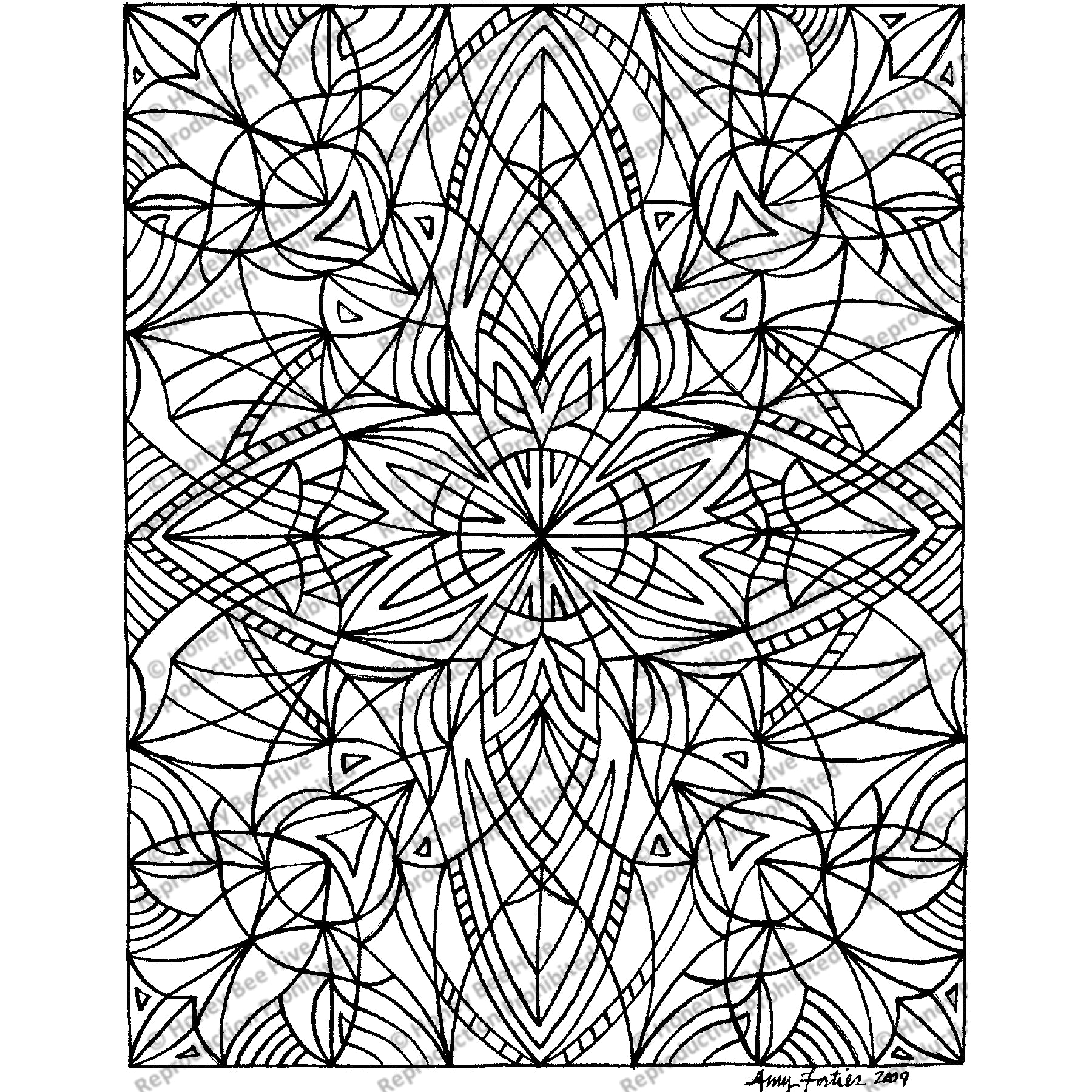 Batchelor Button, rug hooking pattern