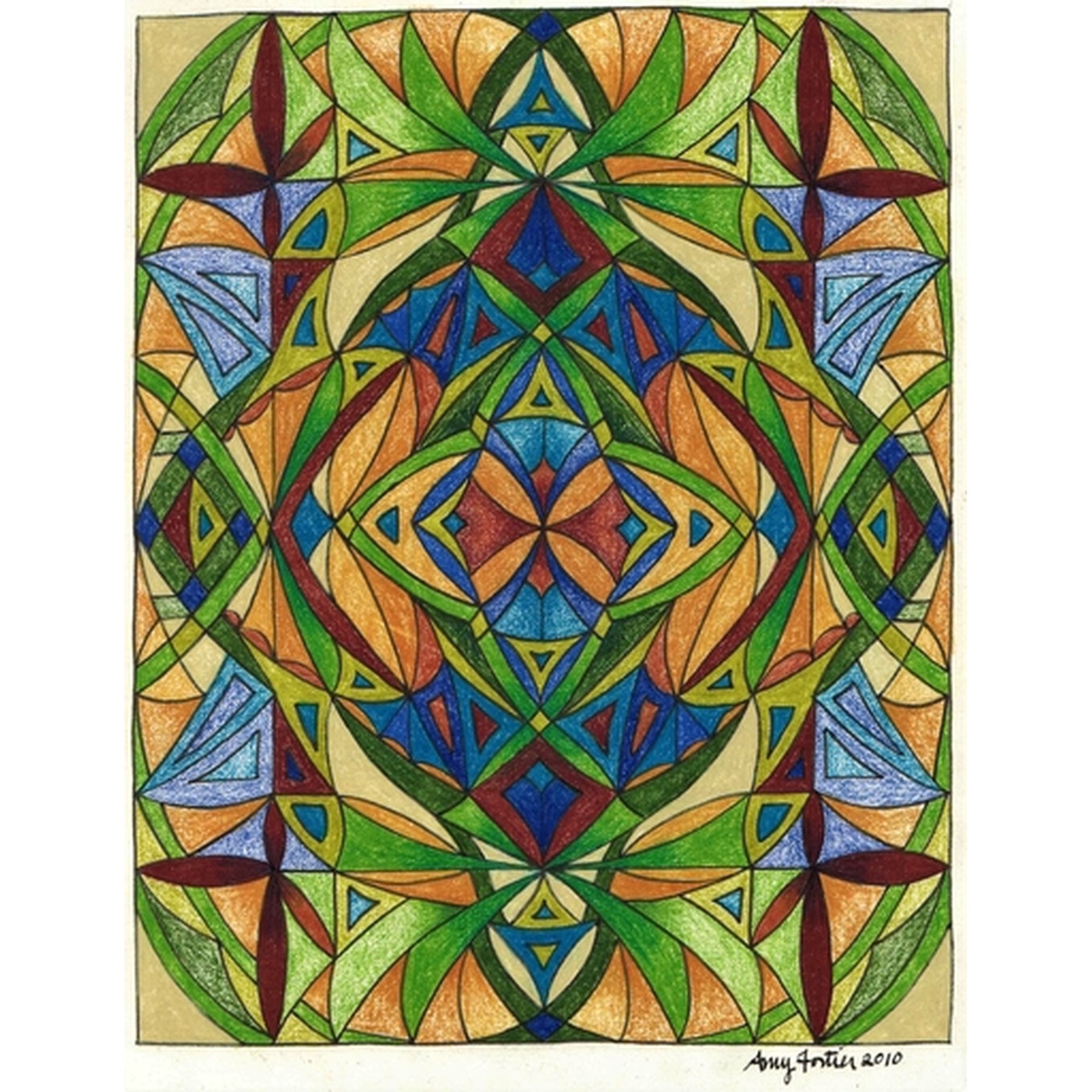 Green Onion, rug hooking pattern