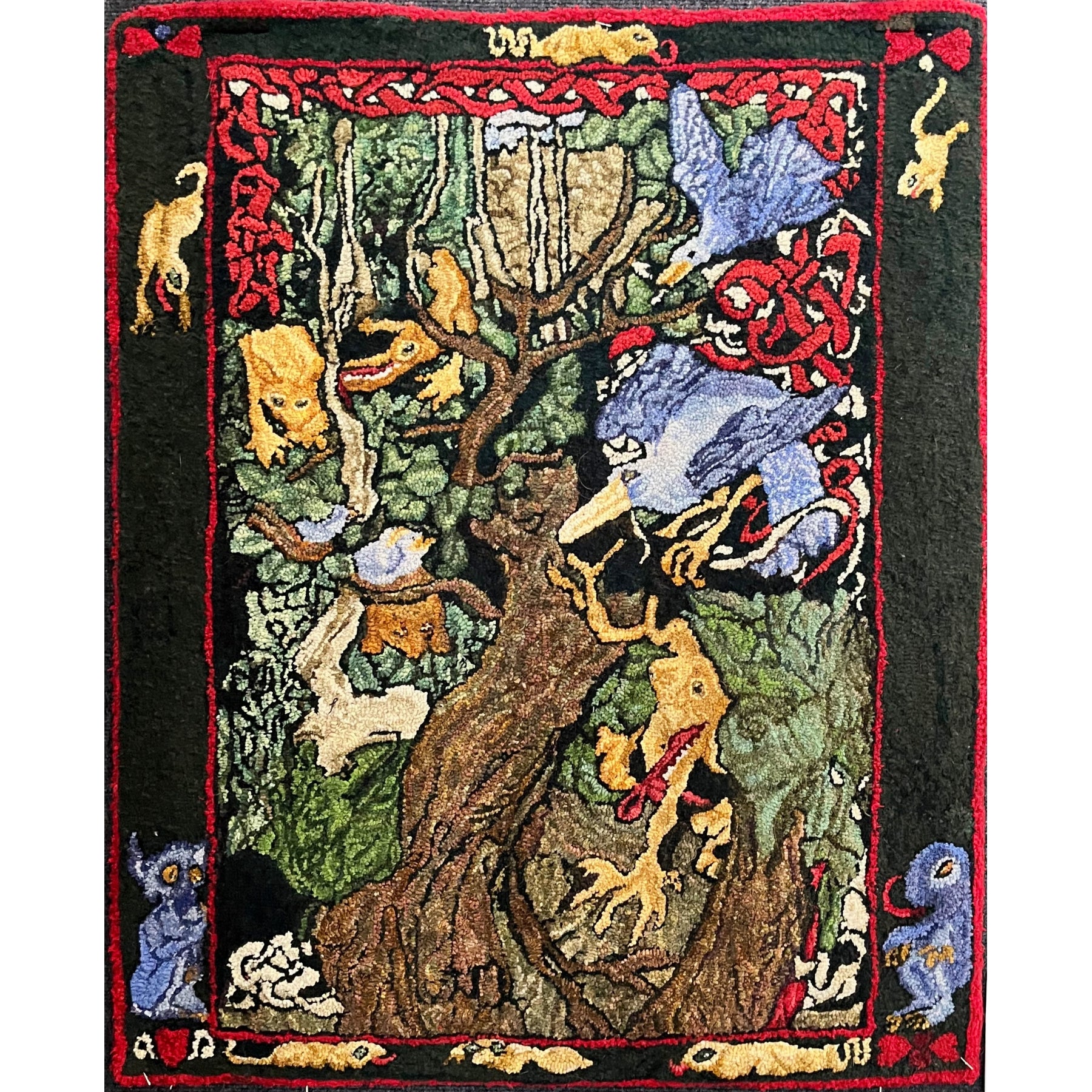 Irish Fairy Tales, Ill. Arthur Rackham, rug hooked by Robin Rennie