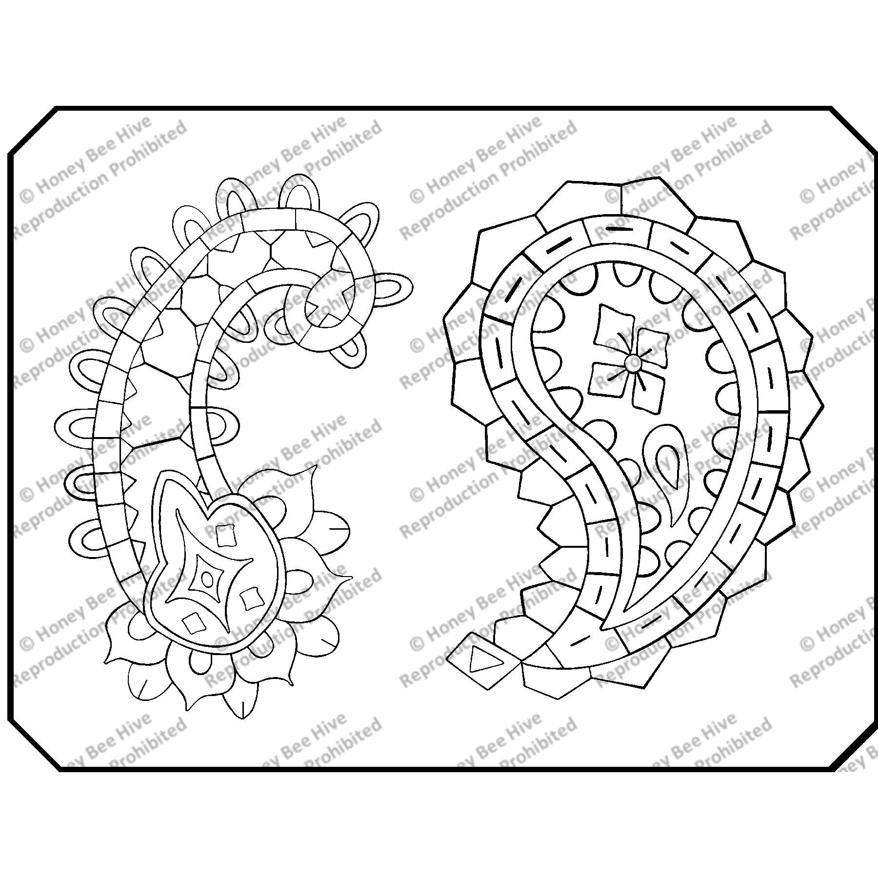 Paisley Pad, rug hooking pattern