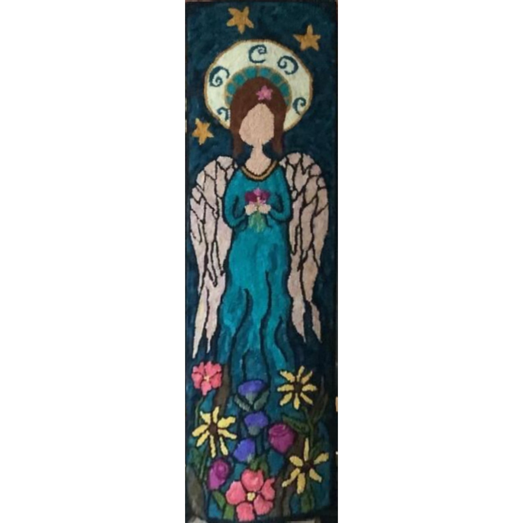 Angel, rug hooked by Marcha M