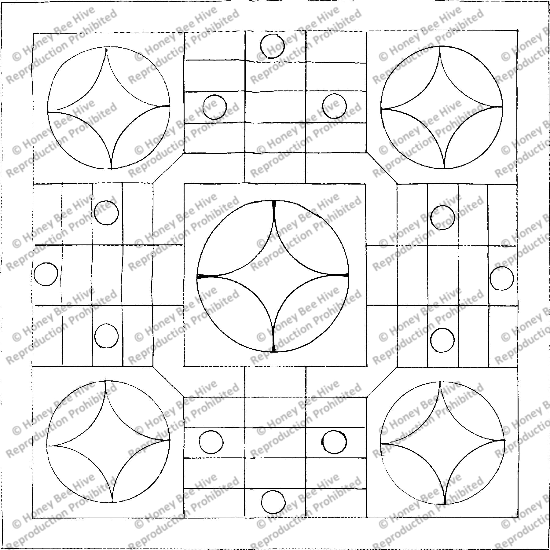 Parcheesi Large, rug hooking pattern