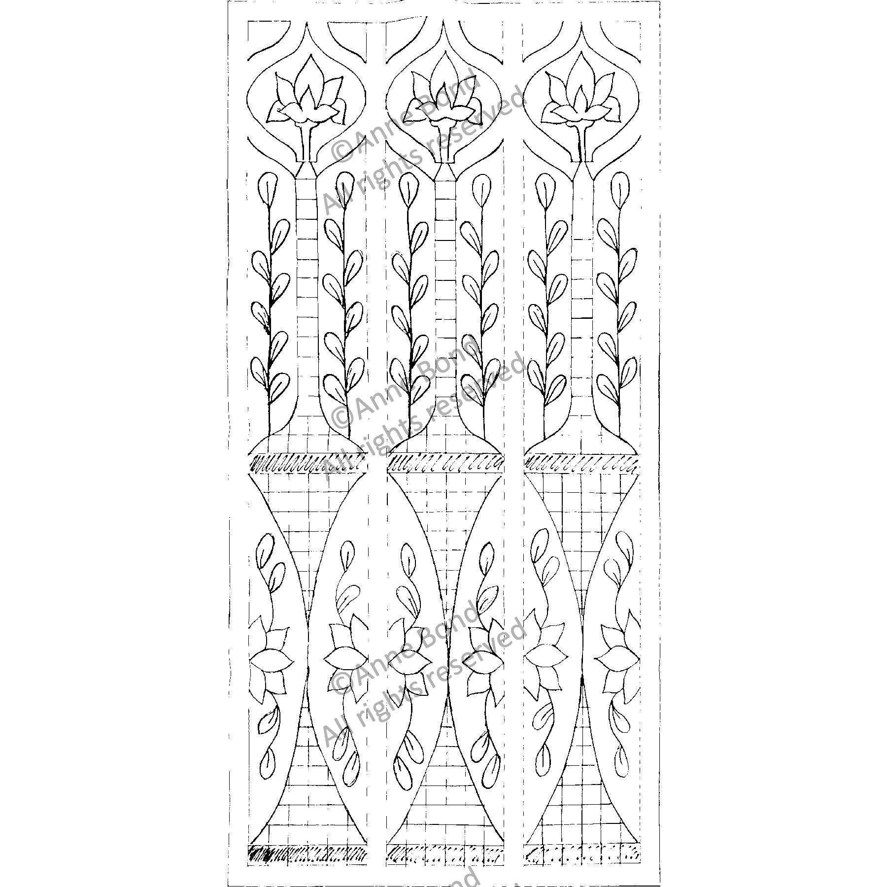 Saffron, rug hooking pattern