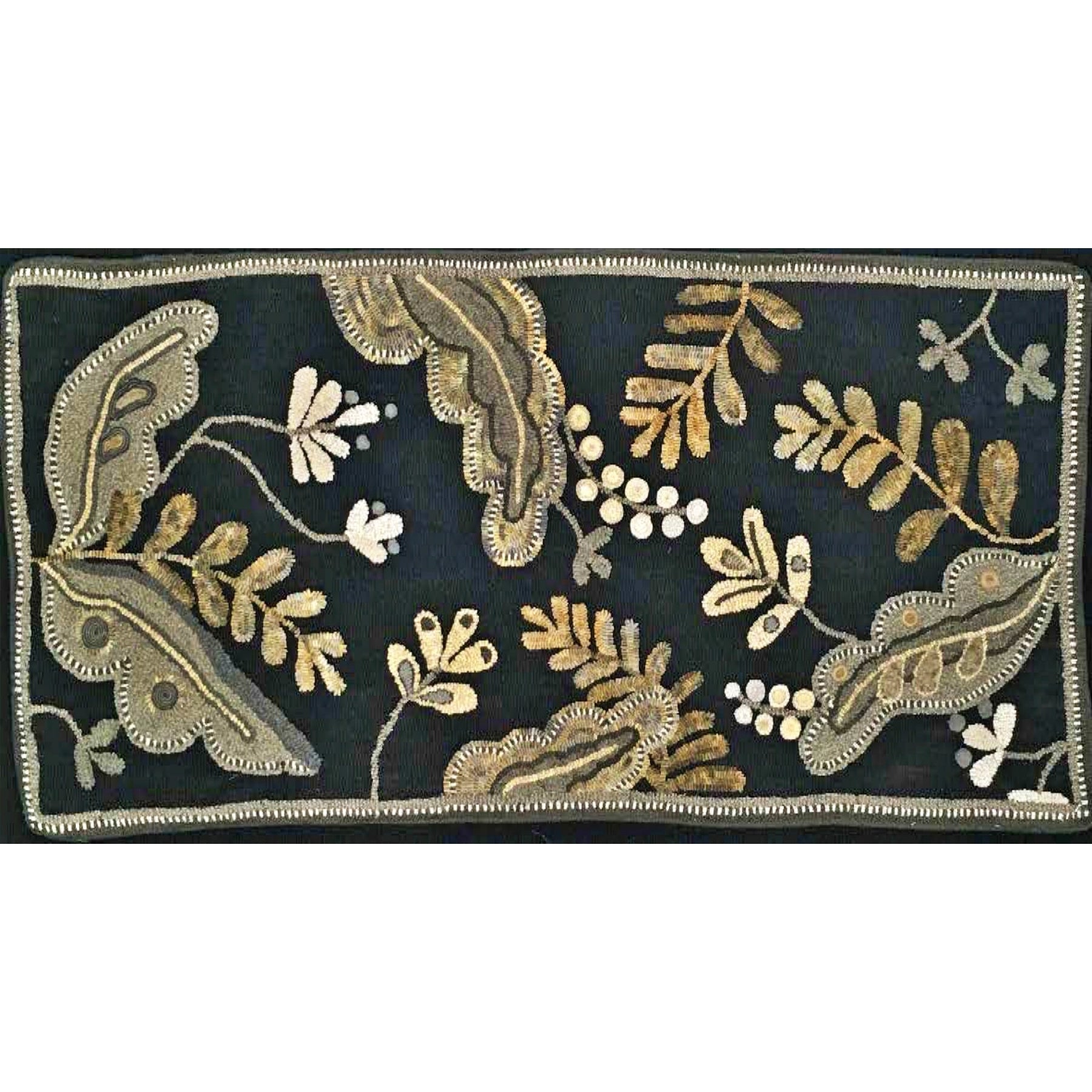 The Woods Small, rug hooked by Unknown