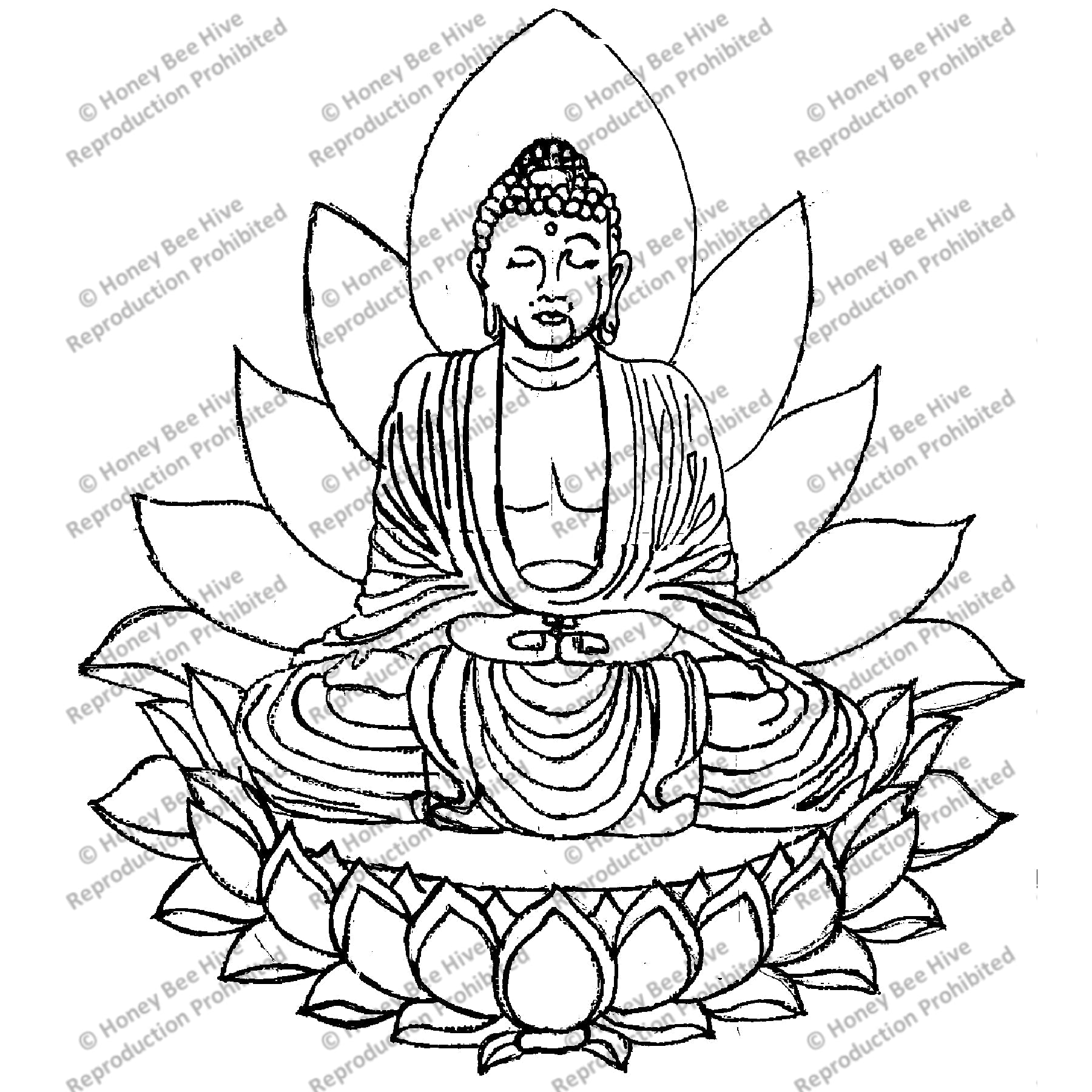 Serene Teacher, rug hooking pattern