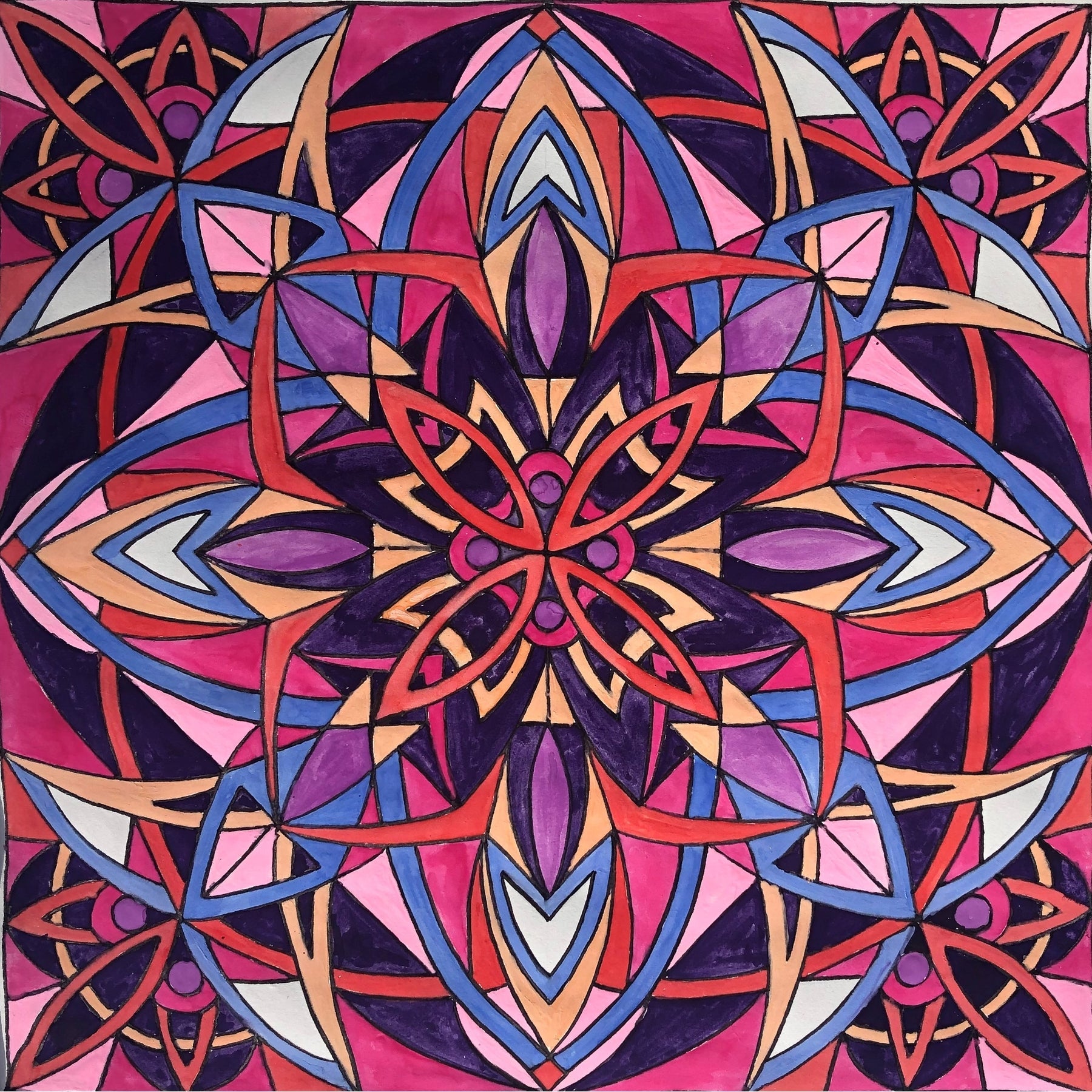 Desert Rose, rug hooking pattern