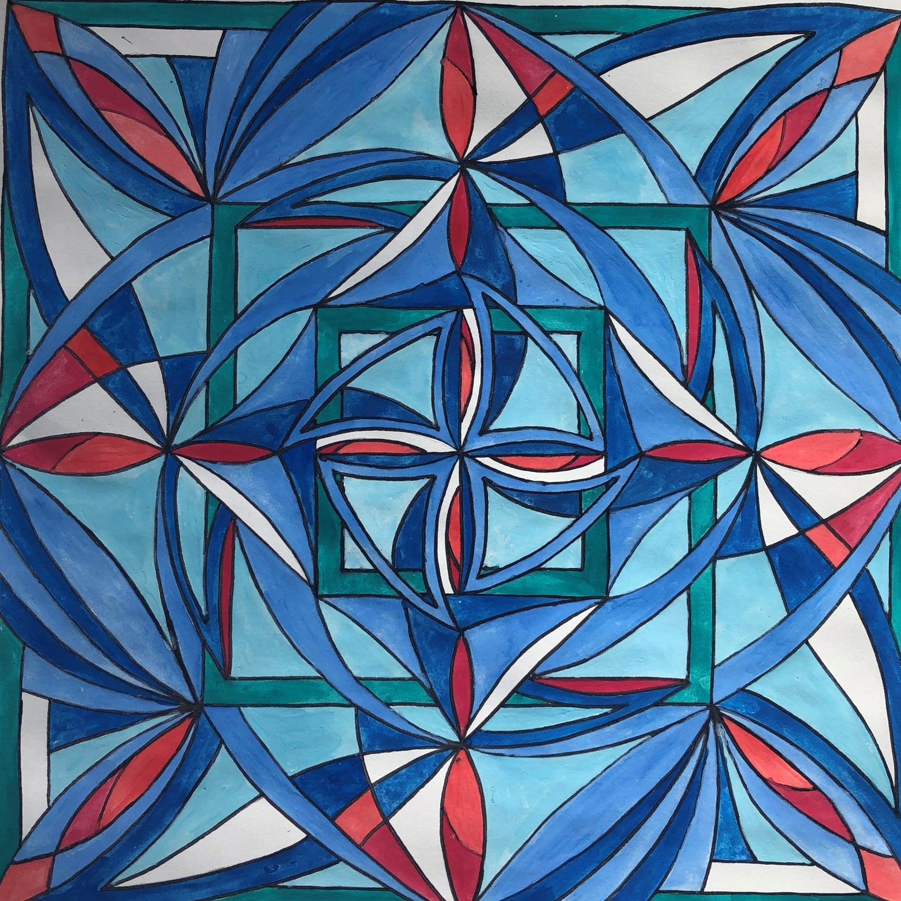 Riviera, rug hooking pattern