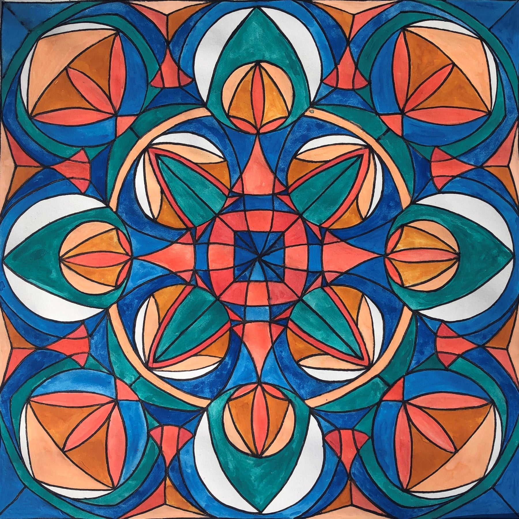 Tangelo, rug hooking pattern