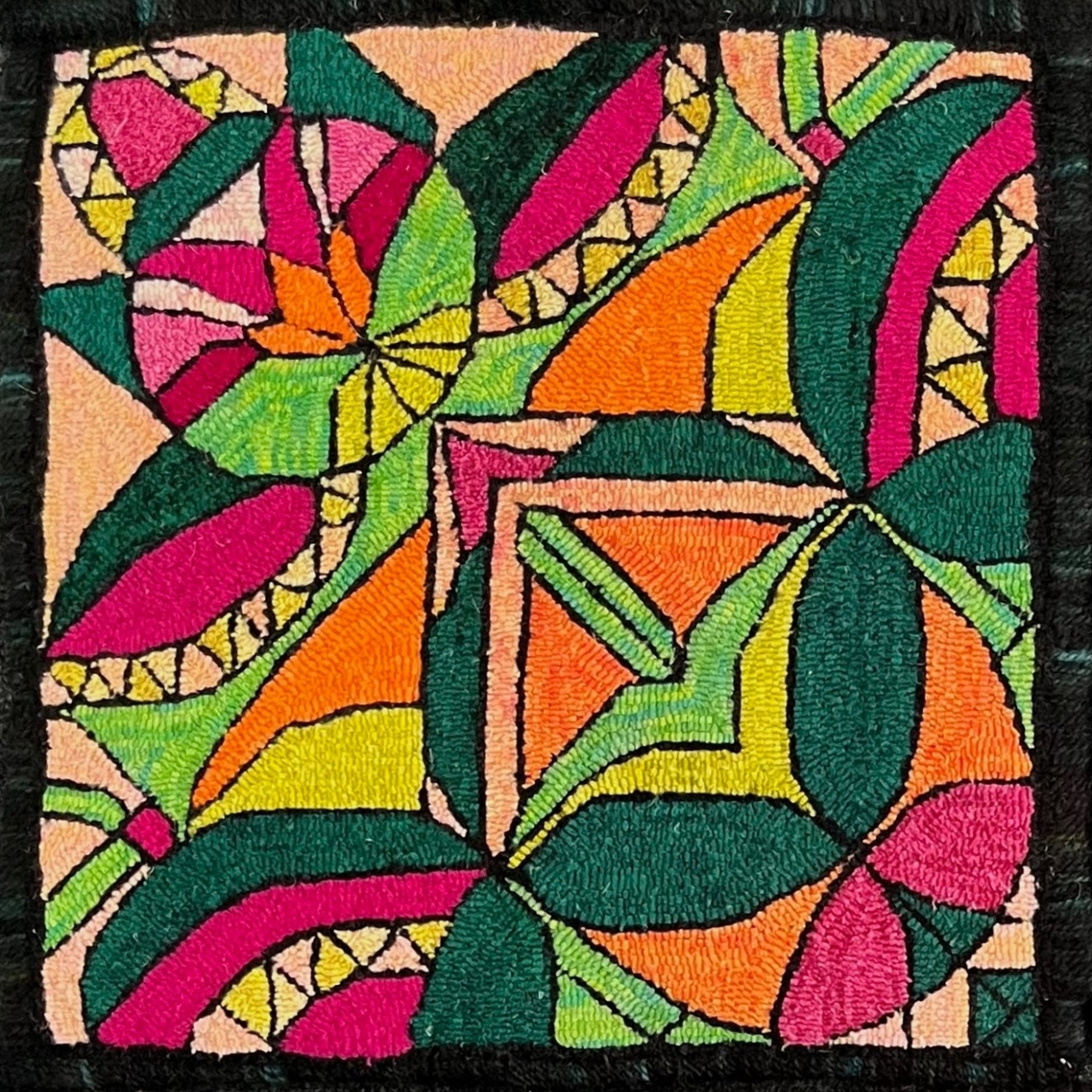 Venus, rug hooked by Stasia Dionne