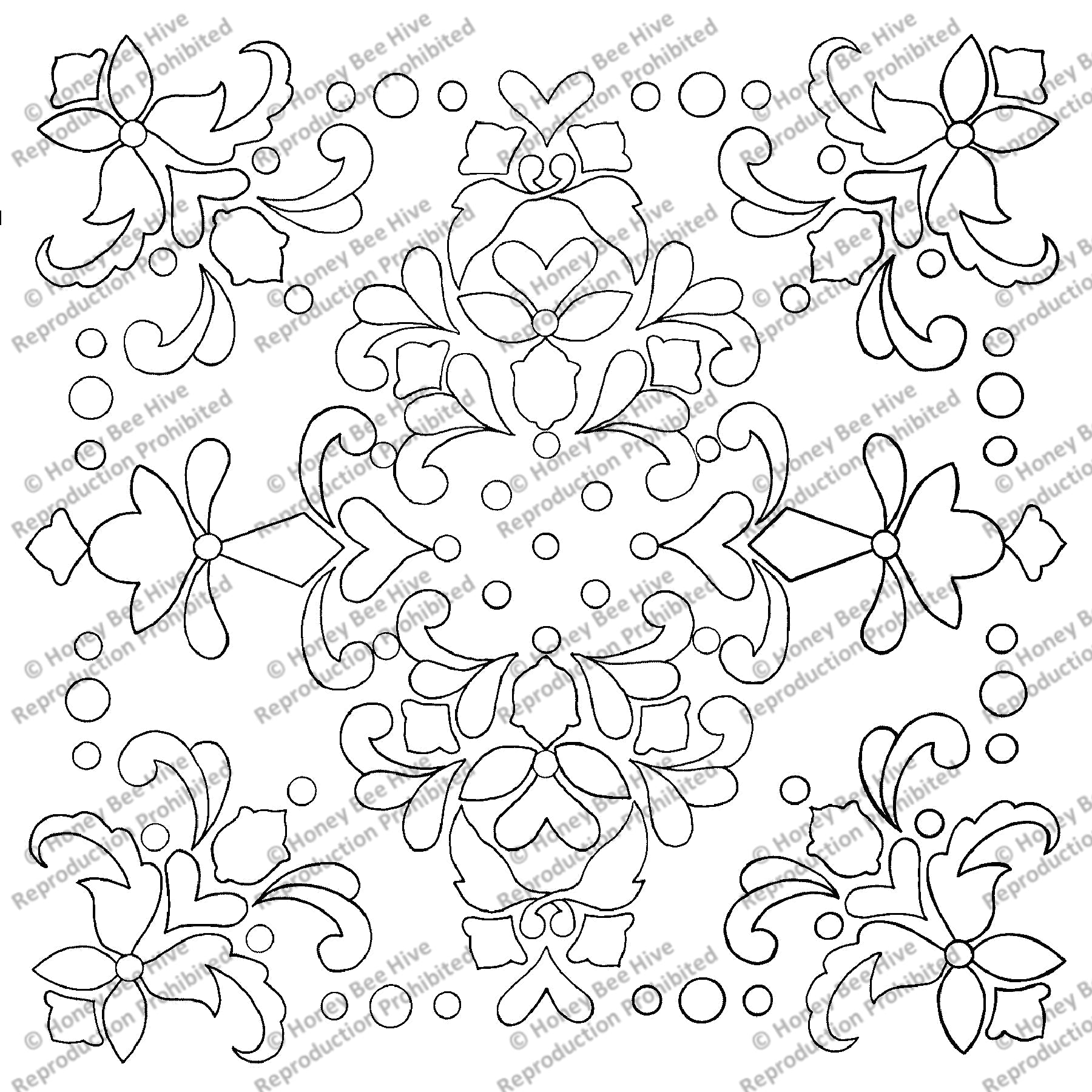 Spring Mix - Large, rug hooking pattern