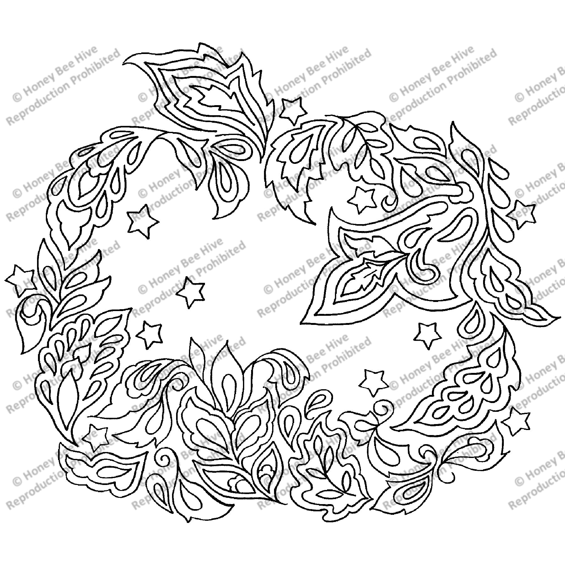 Paisley Pumpkin - Large, rug hooking pattern