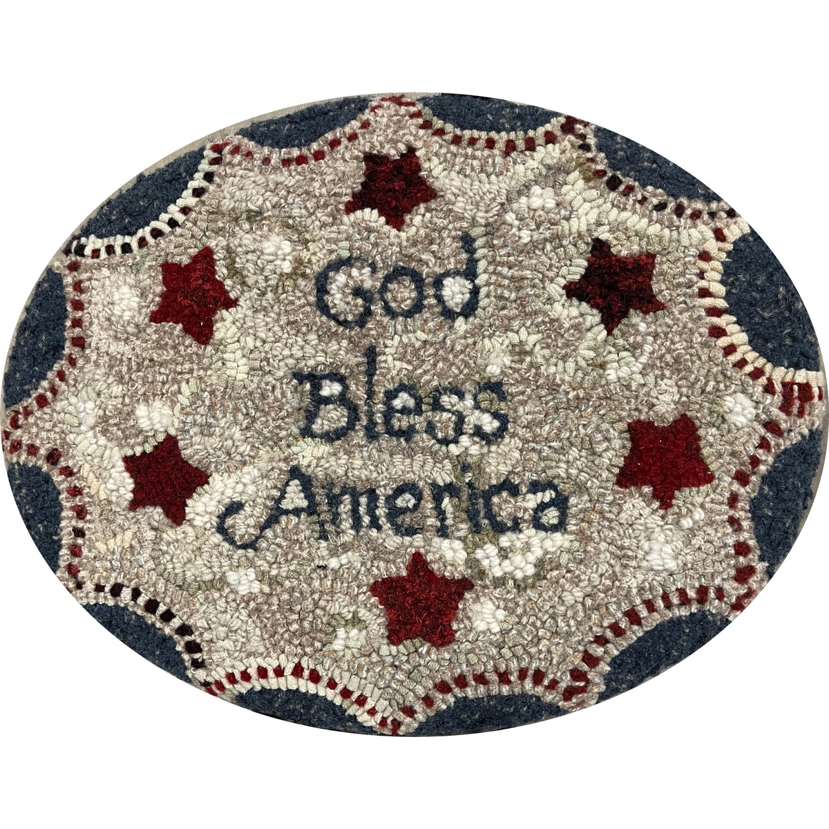 God Bless America, rug hooked by Mary O'Donnell