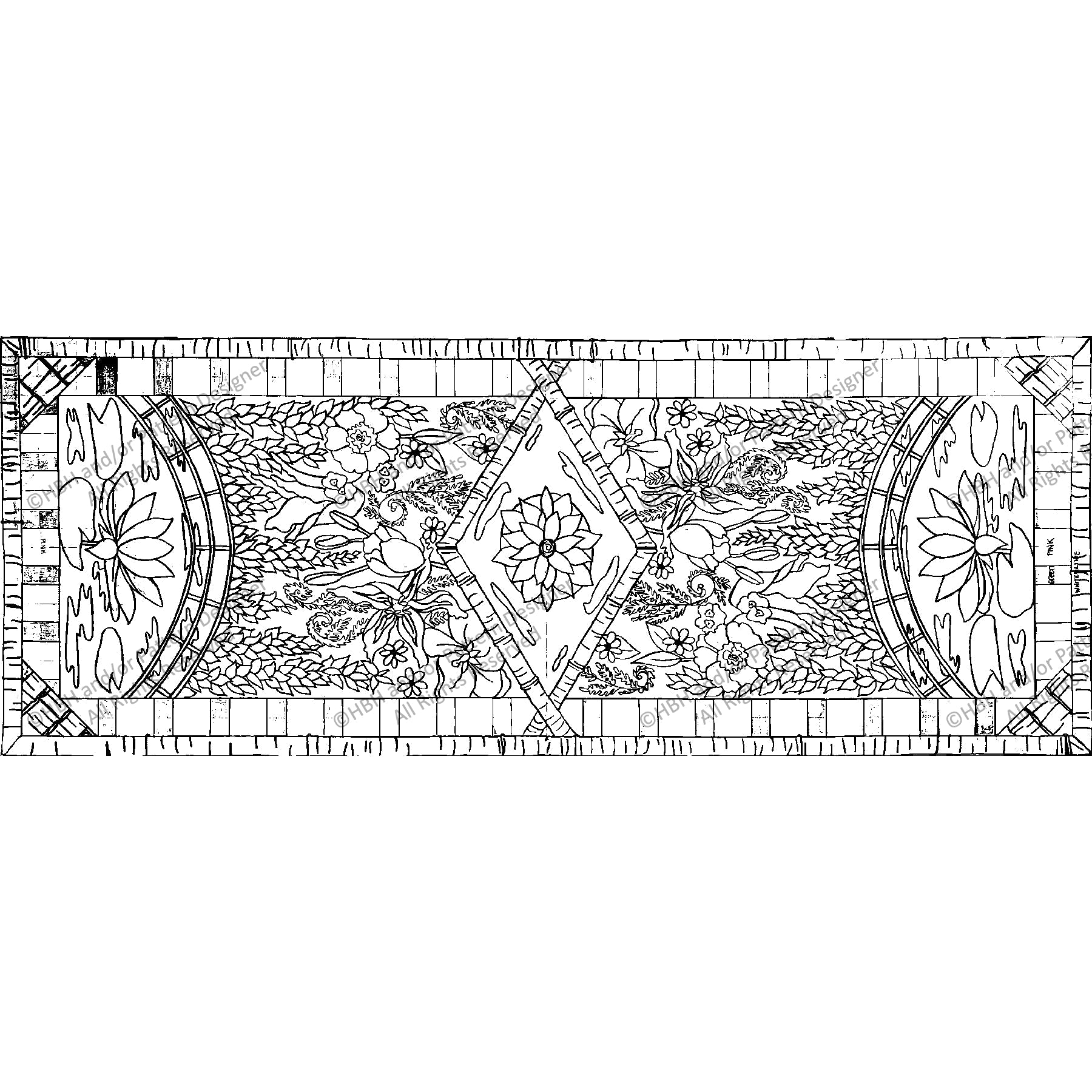 Giverny 1883, 2025 Paris Collection, rug hooking pattern