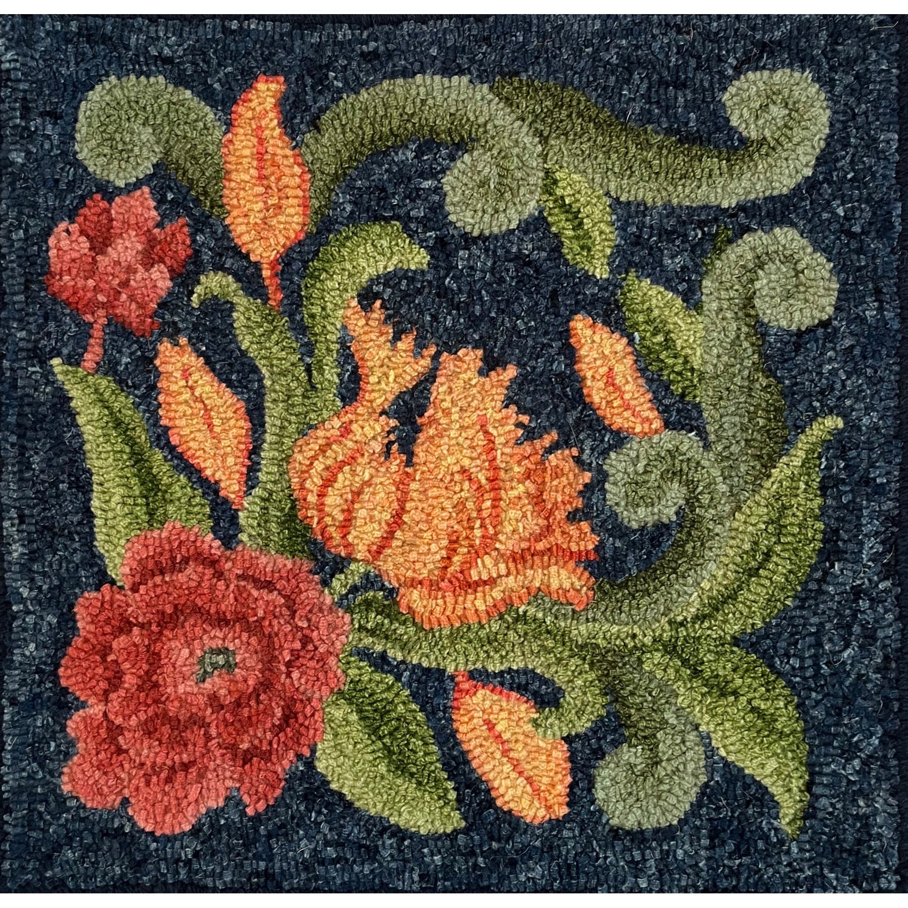 Genevieve, rug hooked by Lisa Cubellis