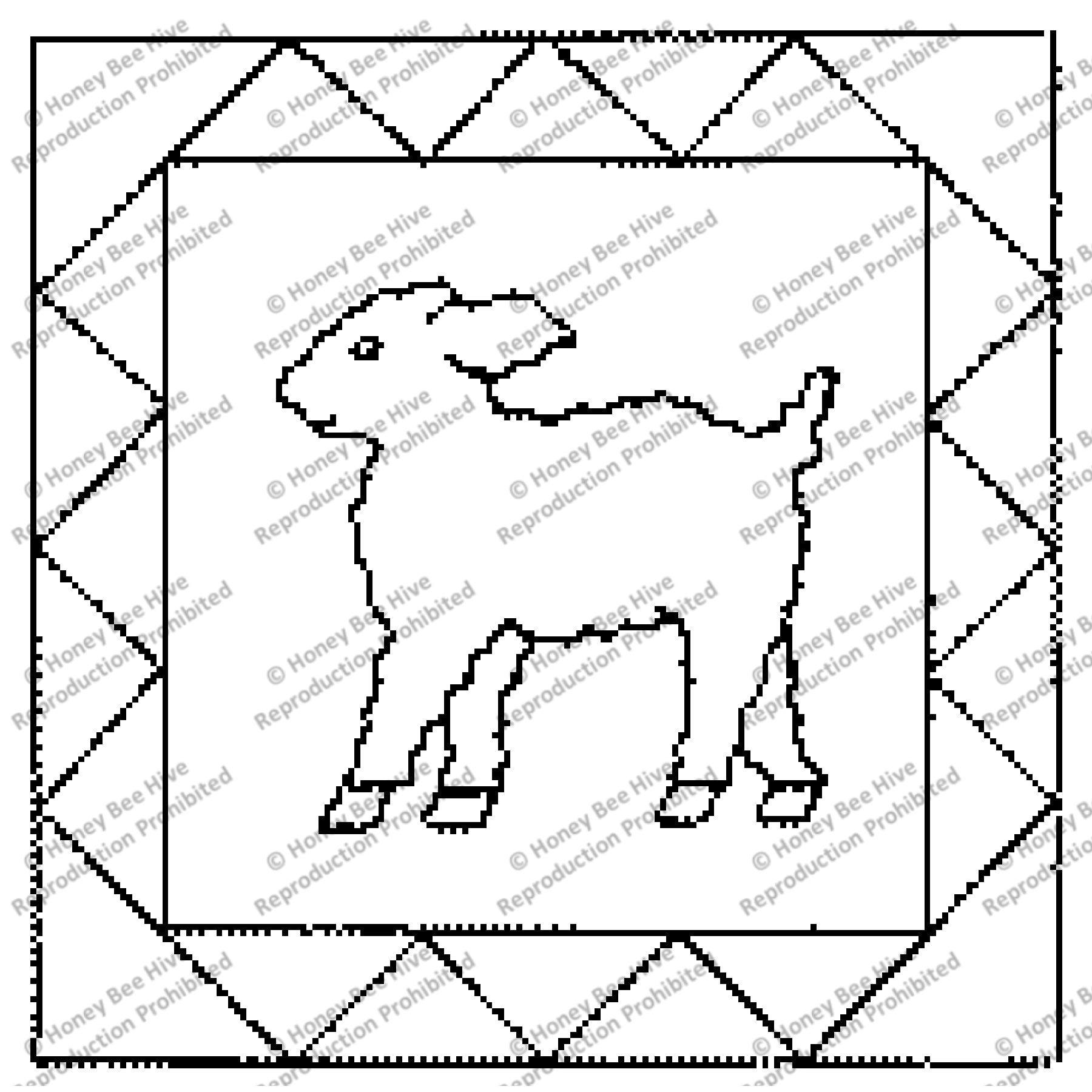 Lambkin, rug hooking pattern