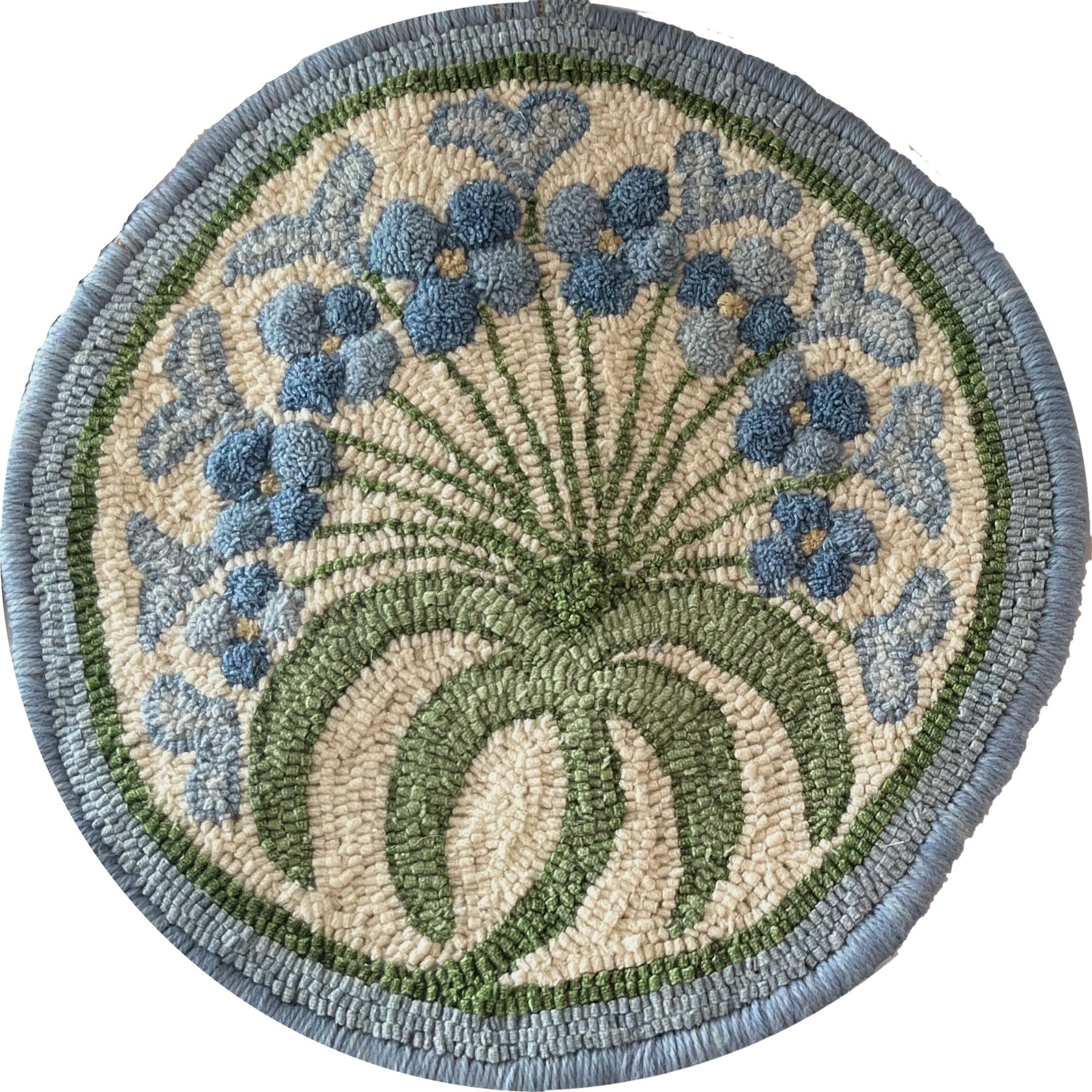 Art Nouveau, rug hooked by Margaret Bedle